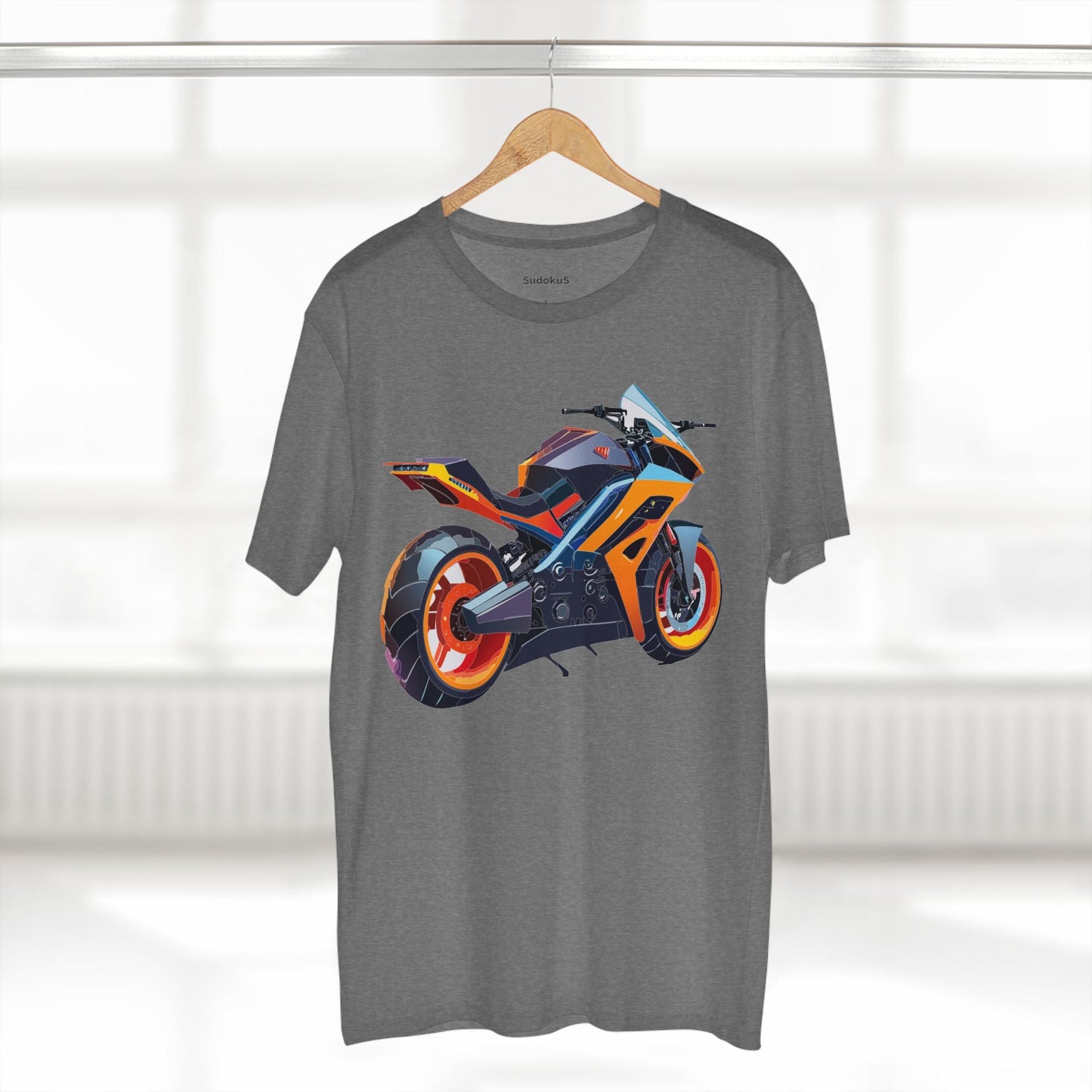Moto Bike Graphic Unisex 100 Cotton Staple Tee 30