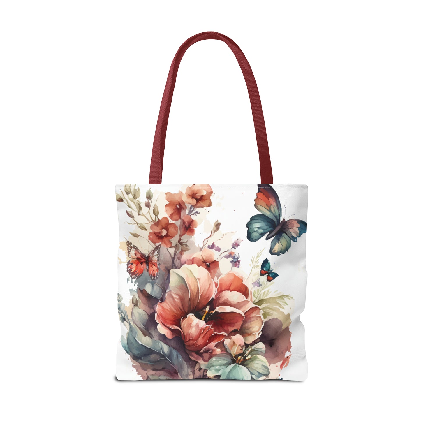 Bolsa de lona con estampado de mariposas 