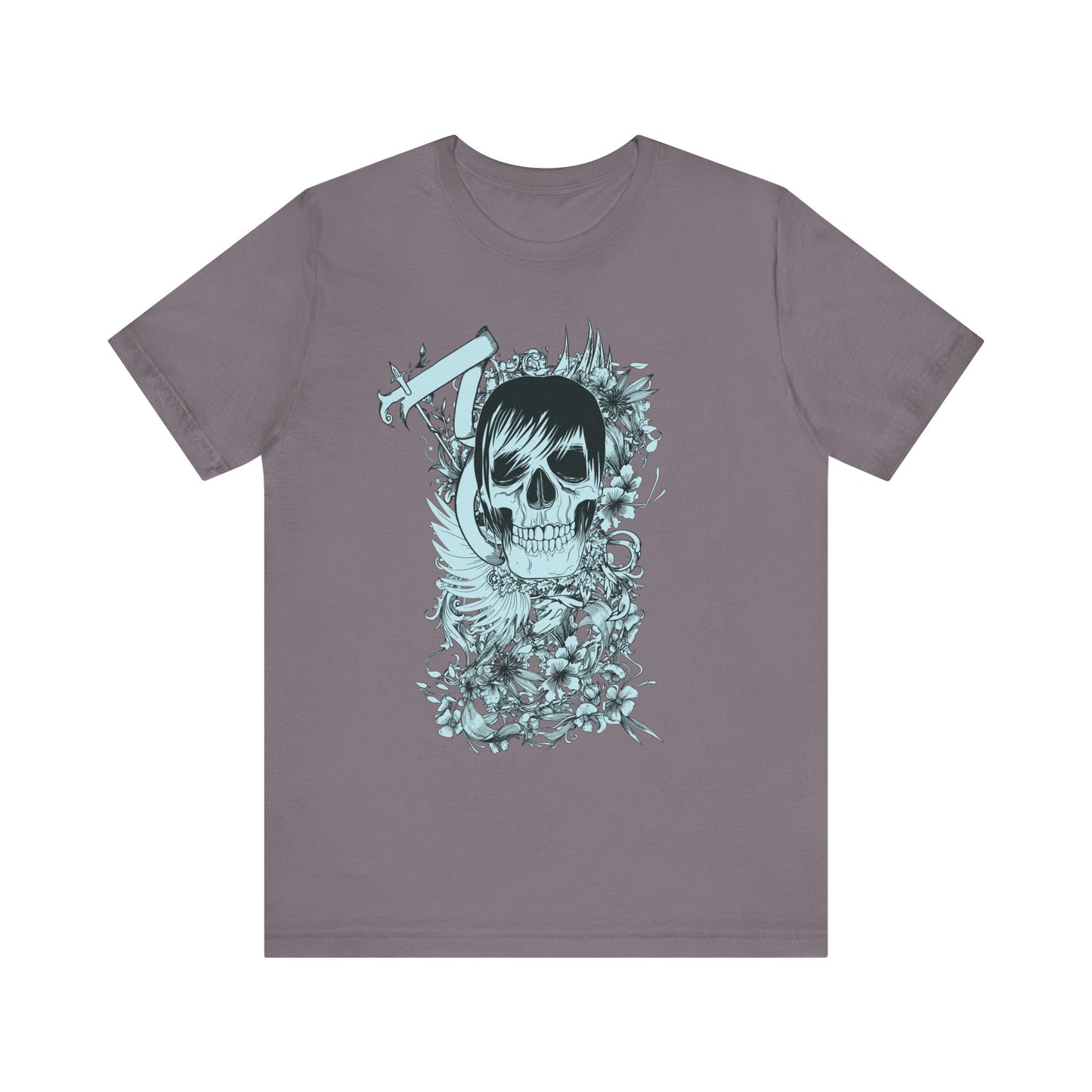 Sky Skull Graphic Design Tee, Skull Shirt, Vintage Tees, Art Design T-Shirt, Vintage Graphic Tee, Art Shirts with Skulls