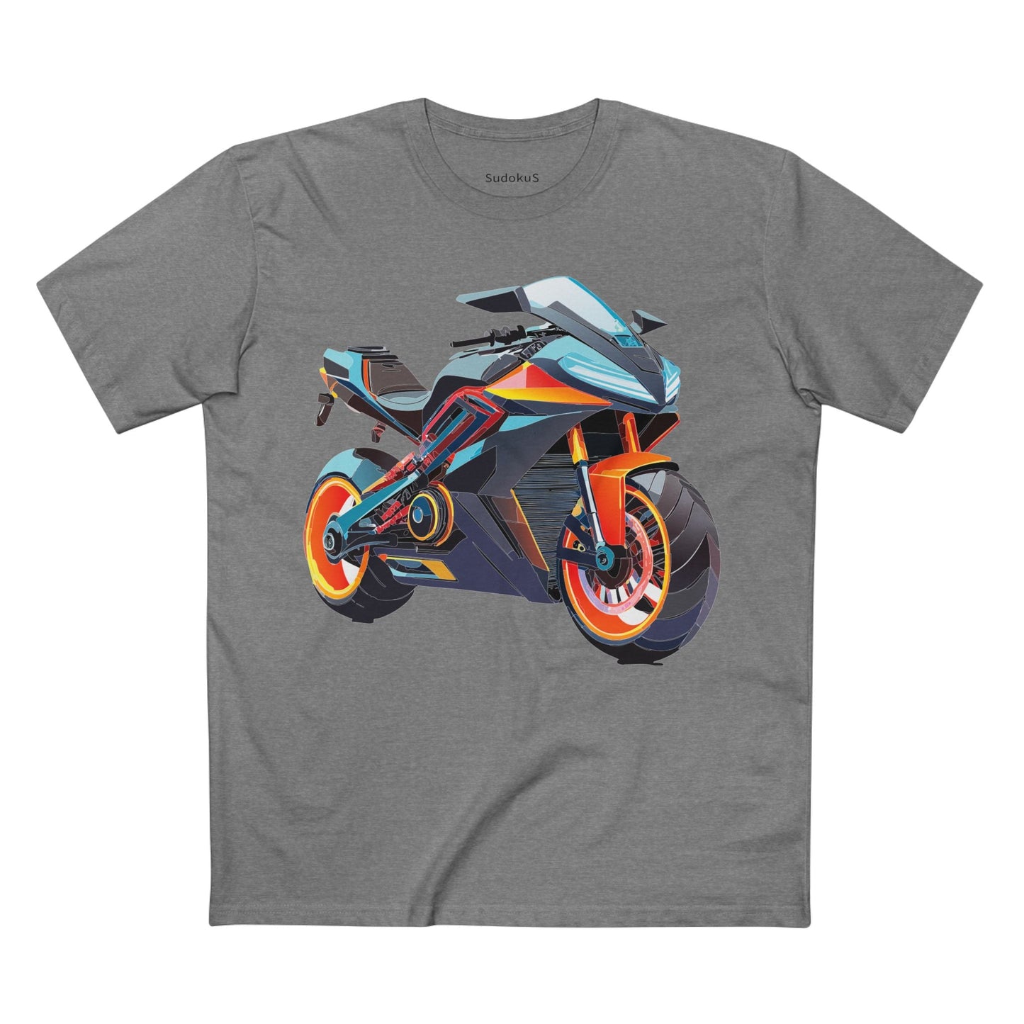 Moto Bike Graphic Unisex 100 Cotton Staple Tee 28