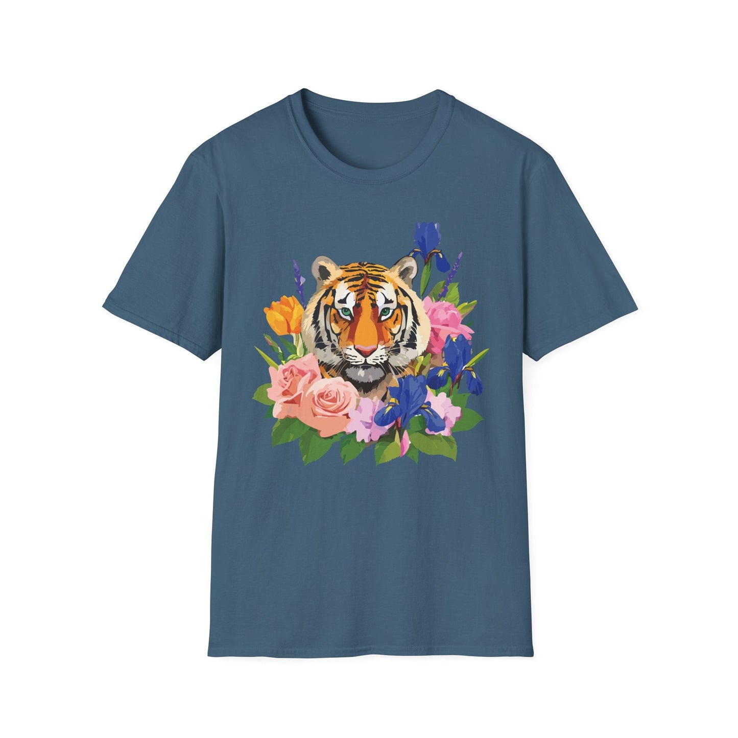 Tiger Shirt Unisex Animal Tee Gildan Softstyle 64000 100 Percent Cotton