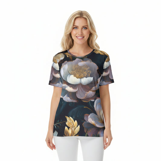Unisex Poly T-Shirt with Floral Print