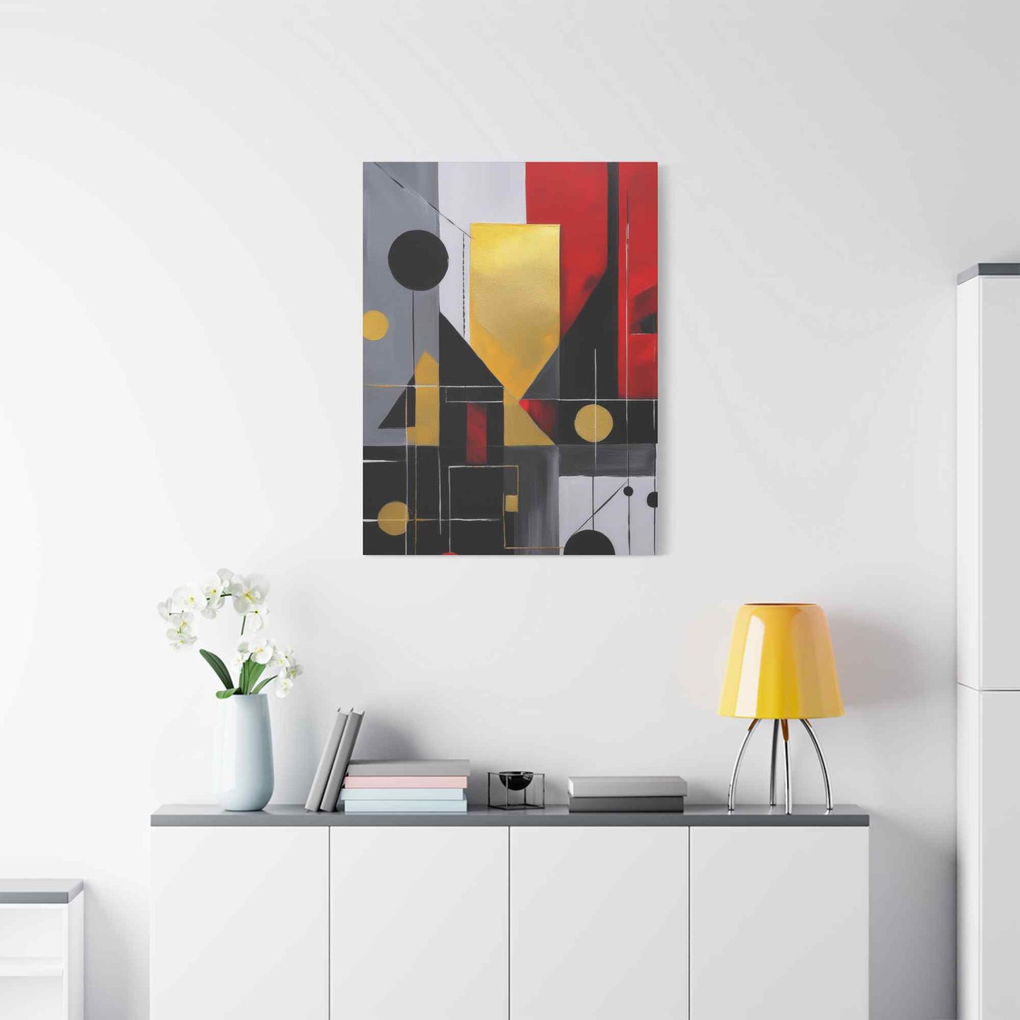 Red Abstract Painting Print Canvas 20x24,20x30,24x30, 24x32,24x36,30x40, 32x48,36x48,40x60 Pine-Wood Inner Frame ABS-22