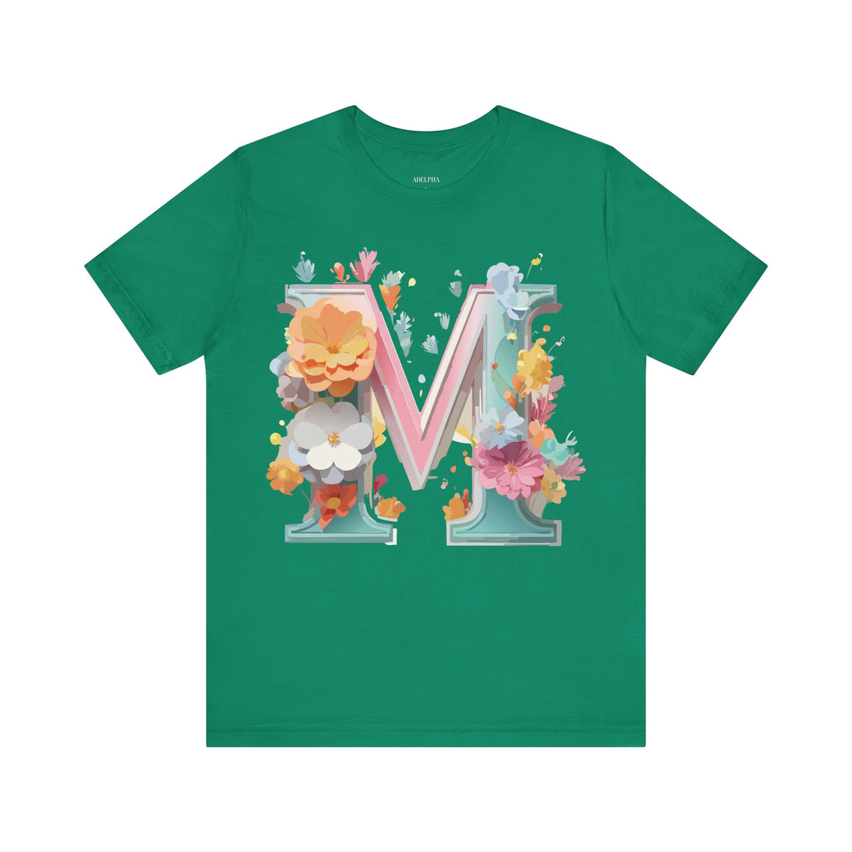 Letter M Graphic Unisex Cotton Bella+Canvas Tee with Art Letter Design