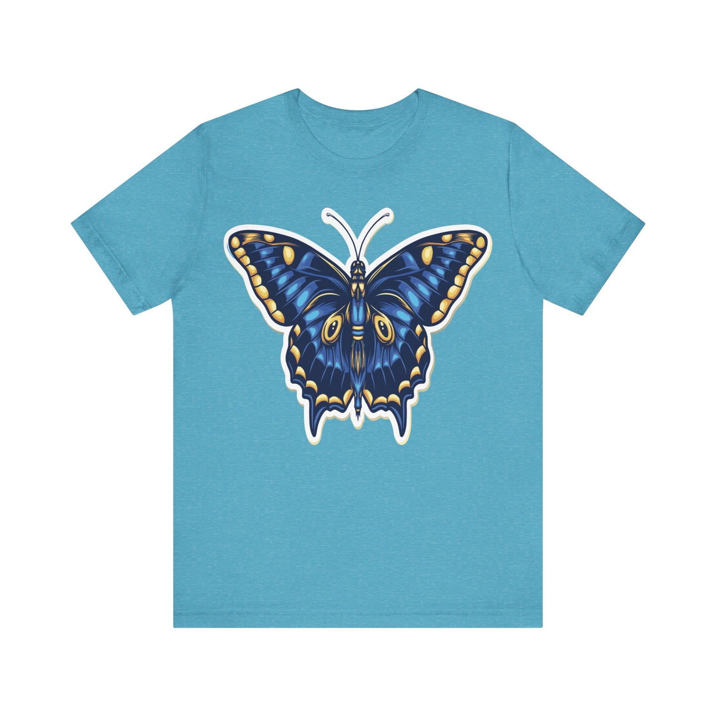 Cotton Tee Shirt with Butterfly Prints