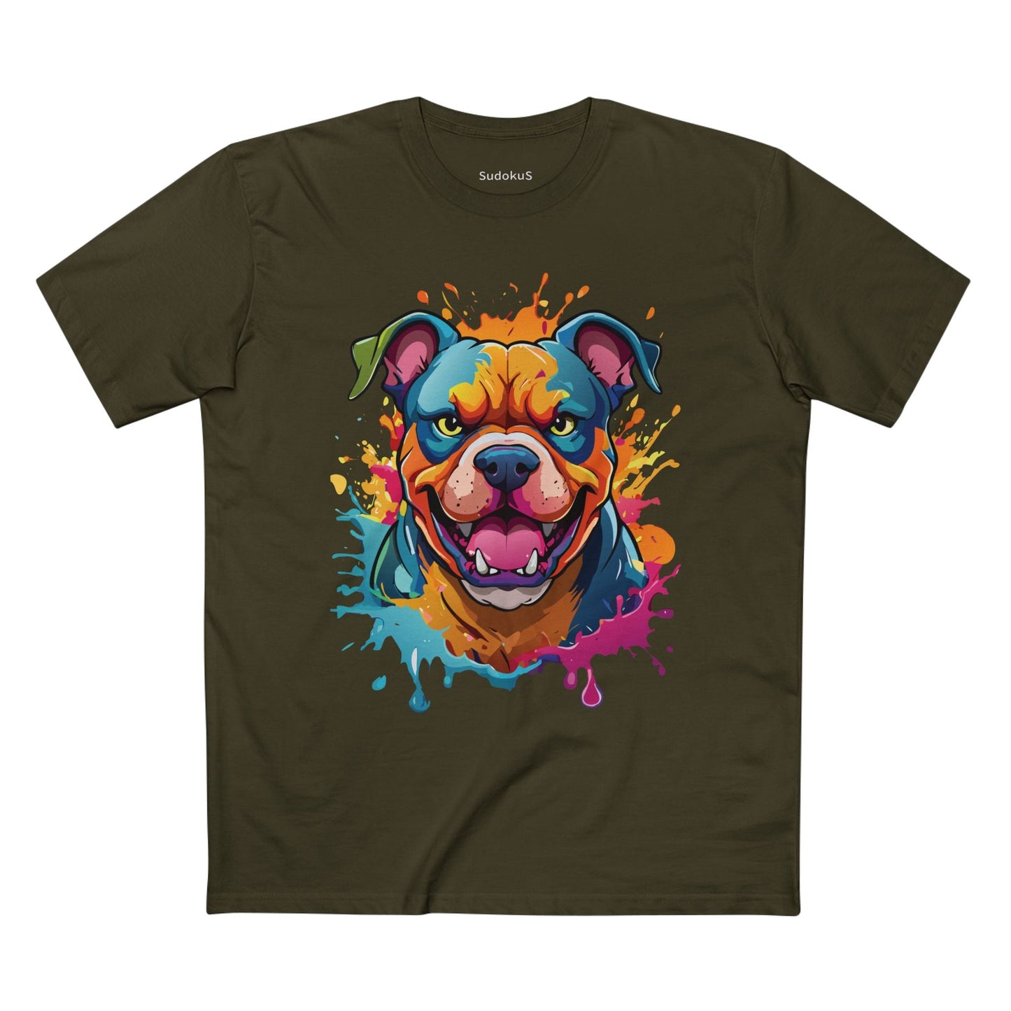 Dog Graphic Unisex 100 Cotton Staple Tee with Animal Design Artwork 35