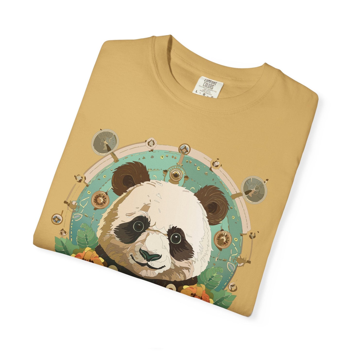 Panda Portrait Graphic T-Shirt Unisex Cotton Floral Animal Art Tee p3