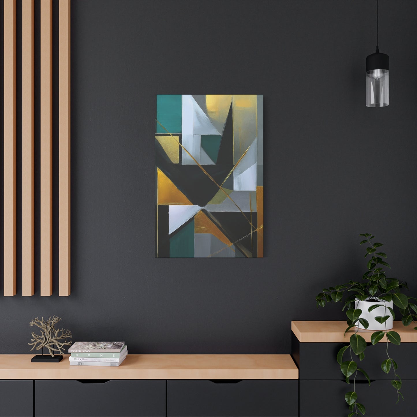 Abstract Geometric Painting Print Canvas 20x24,20x30,24x30 24x32,24x36,30x40 32x48,36x48,40x60 Pine-Wood Inner Frame ABS-77