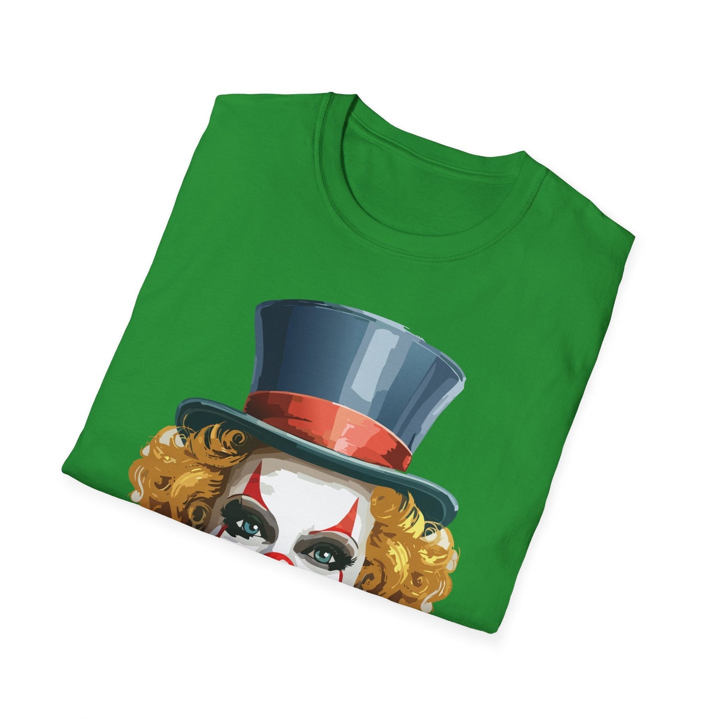 Clown Shirt T Shirt With Clown Funny Man Circus Shirt Scary Man Tee Unisex Gildan Softstyle 64000
