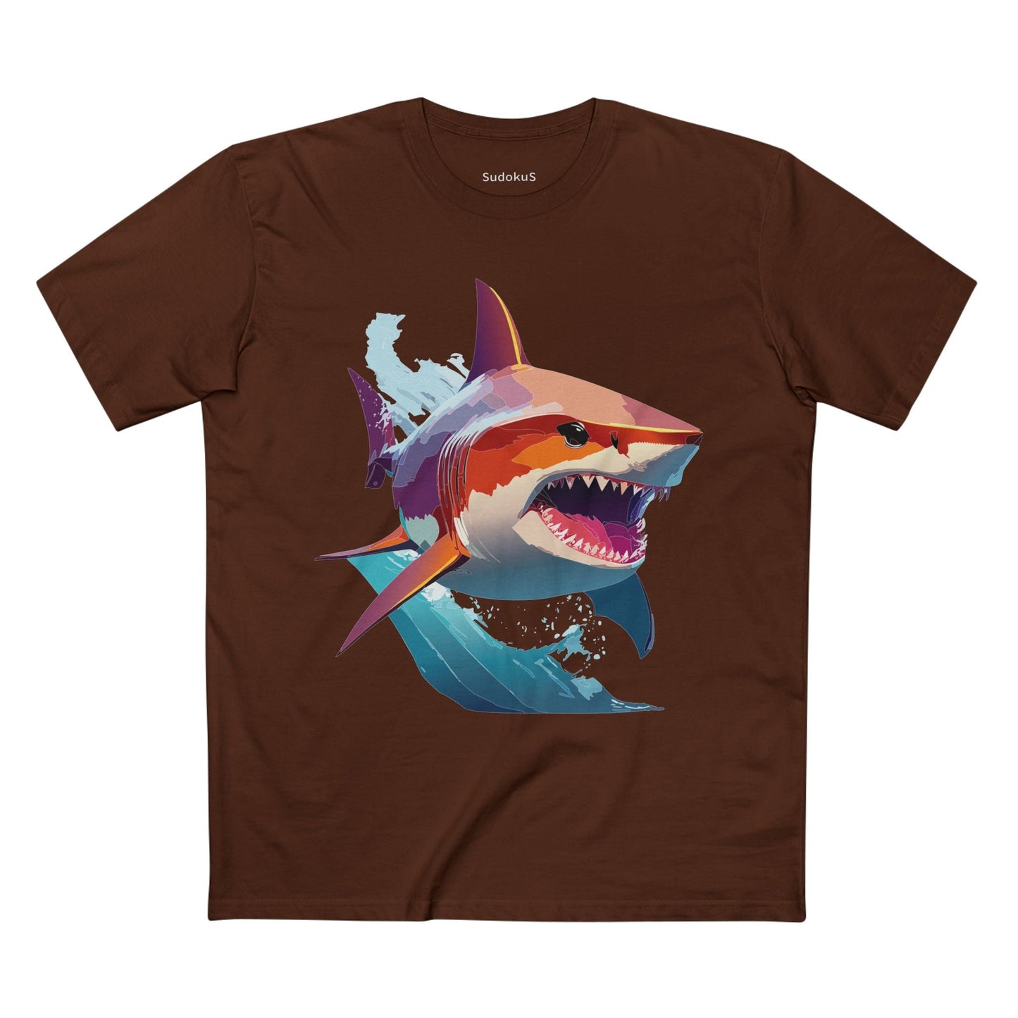 Shark Graphic Unisex 100 Cotton Staple Tee with Animal Design Artwork 10