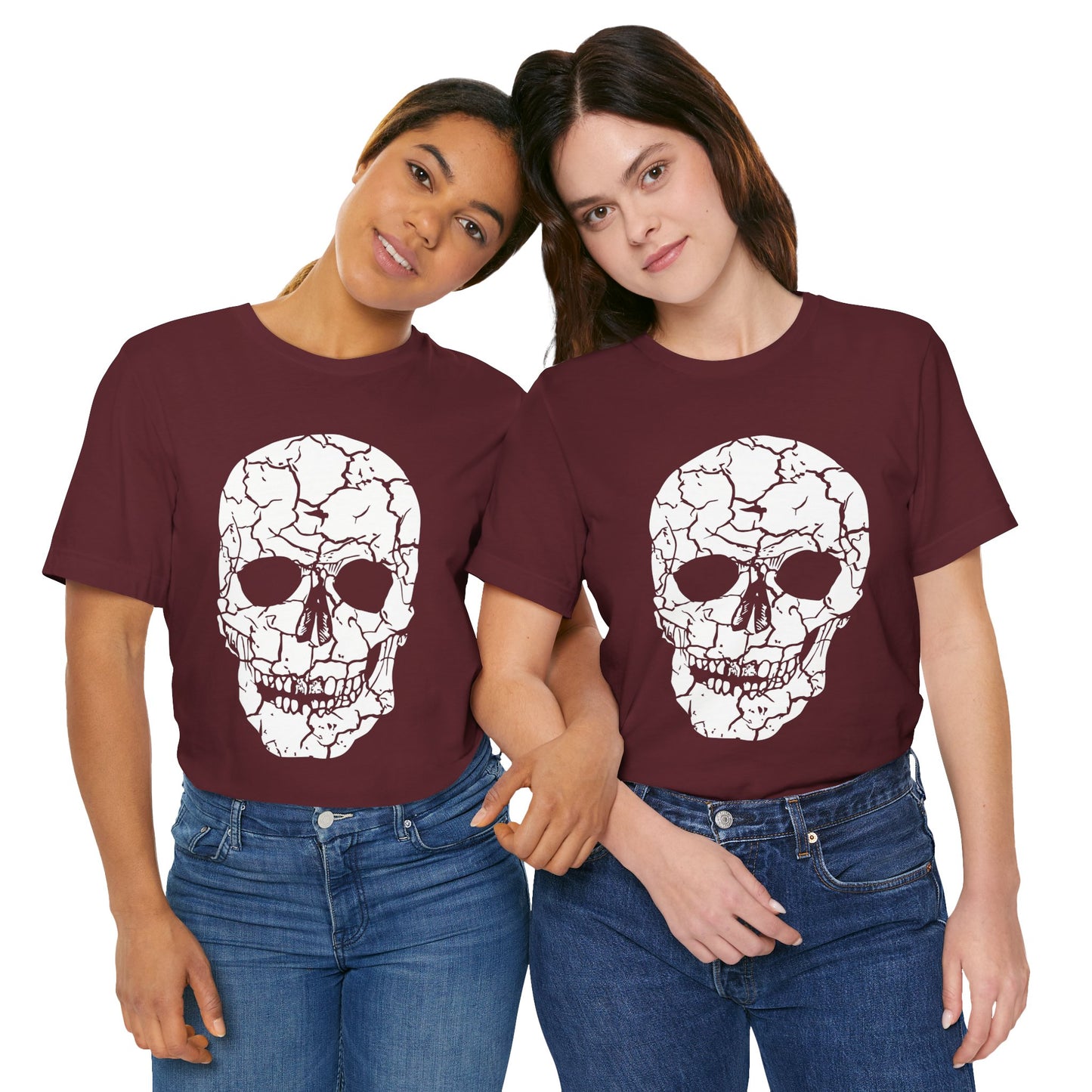 Unisex Cotton Tee Shirt with Skull