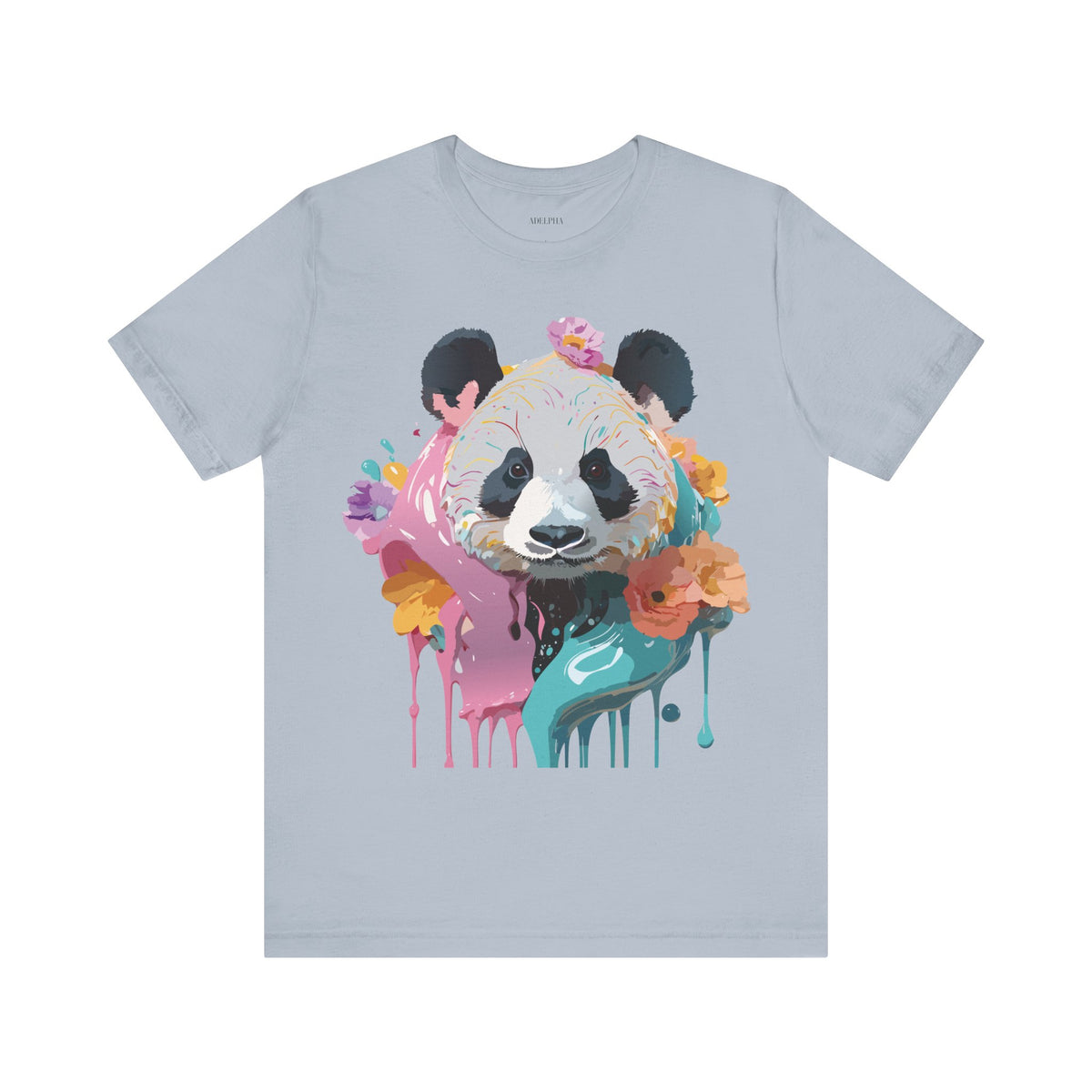 Panda Graphic Unisex Cotton Bella+Canvas Tee with Art Animal Design e55