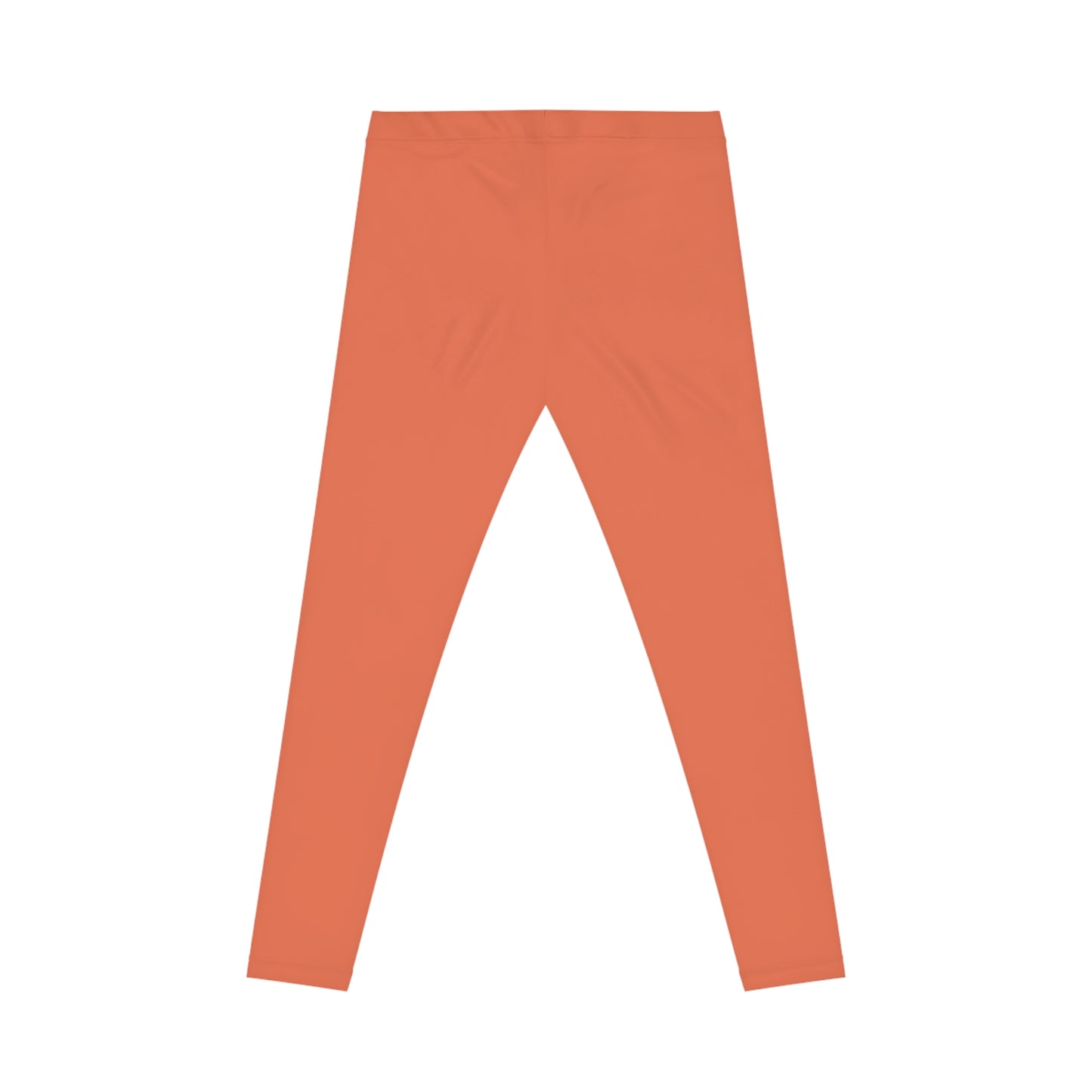 Burnt Orange Color Women's Poly-Span Casual Leggings XS-2XL