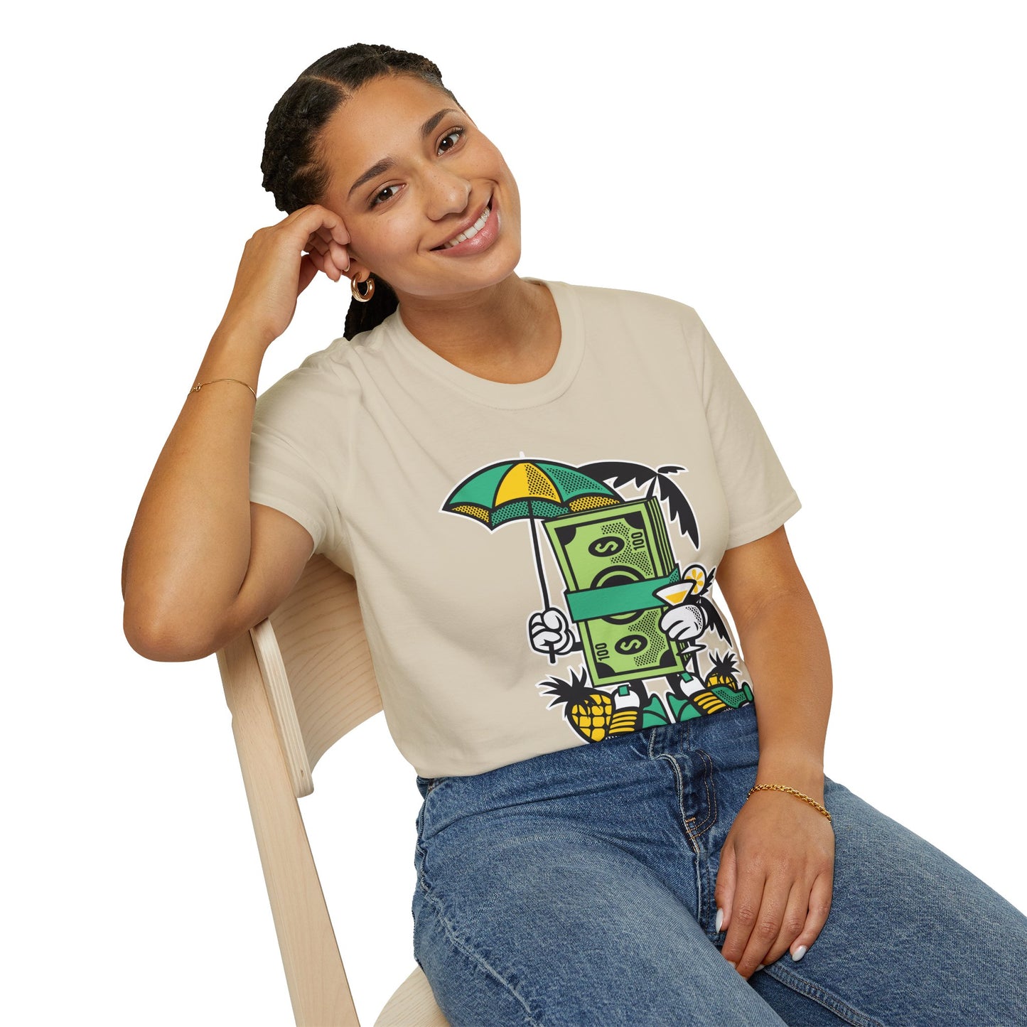 Unisex Cotton T-Shirt with Cartoon Graphic Design