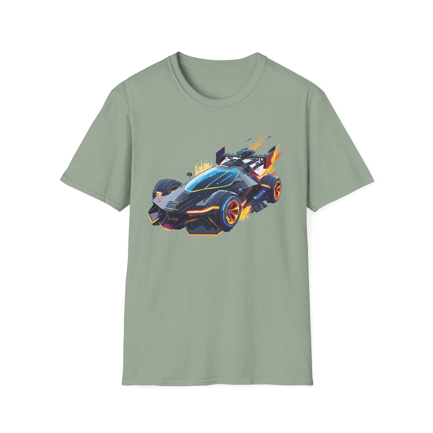 Unisex Car T Shirt With Cars Design Hot Wheels Graphic Tee Gildan Softstyle 64000