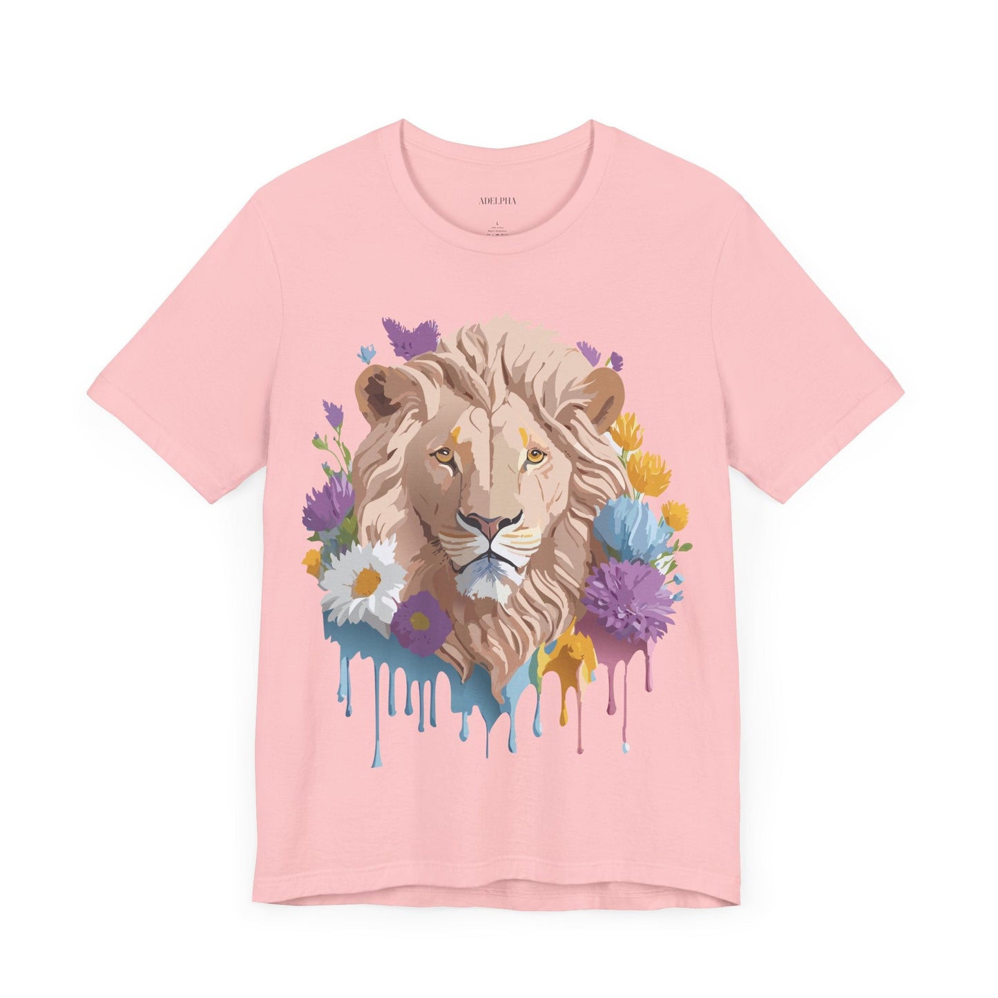 Adelpha Lion Graphic T Shirt Unisex Short Sleeve Tee With Vintage Inspired Artwork