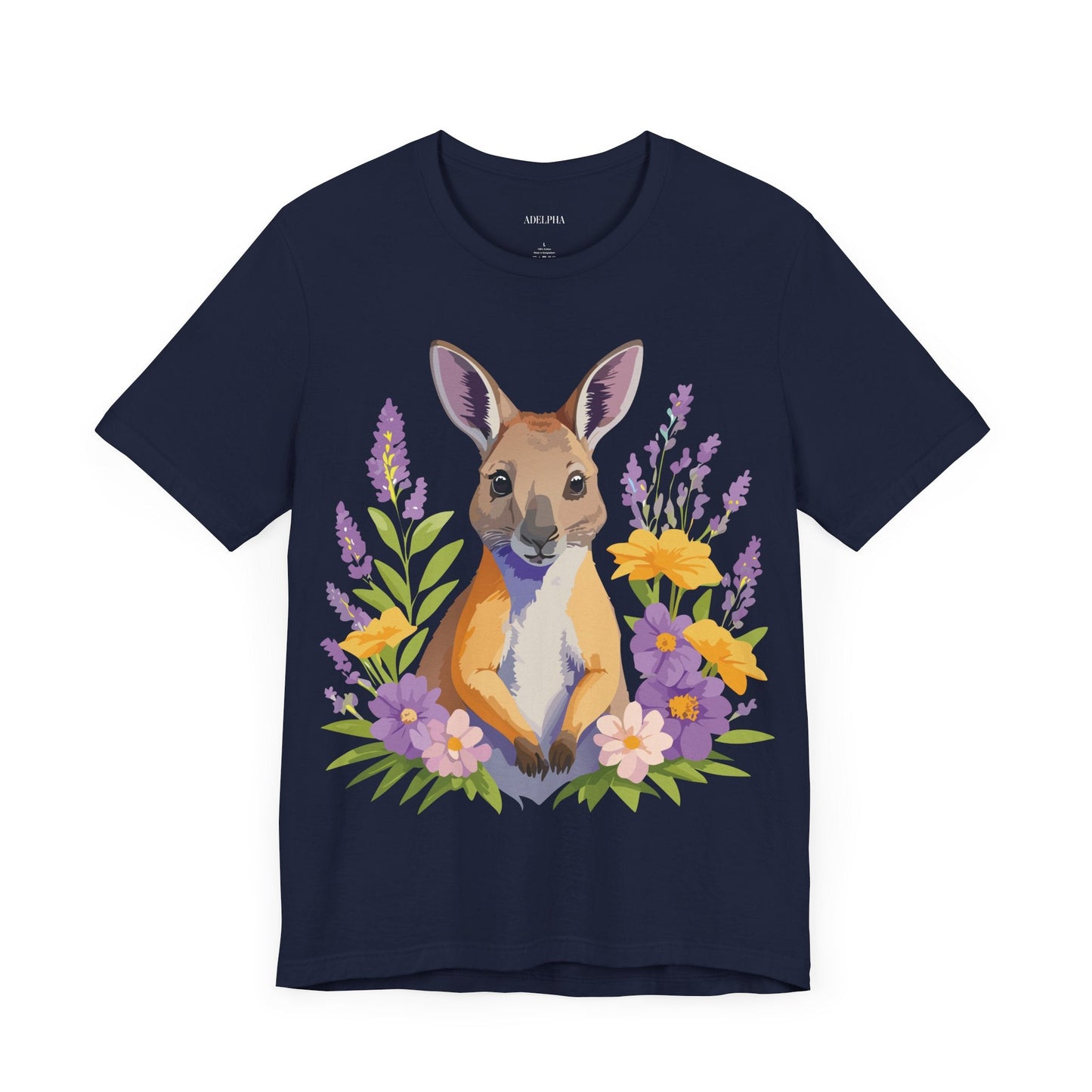 Kangaroo Graphic Unisex 100 Cotton Vintage Animal Artwork Tee 1