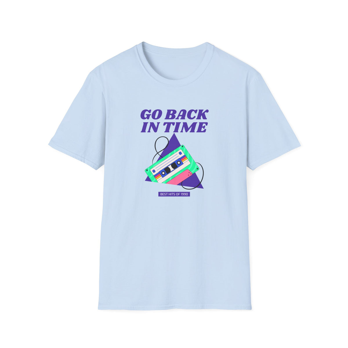 Retro Slogan Go Back In Time Cassette Graphic Tee Gildan Unisex 100 Cotton Tee Shirt d204