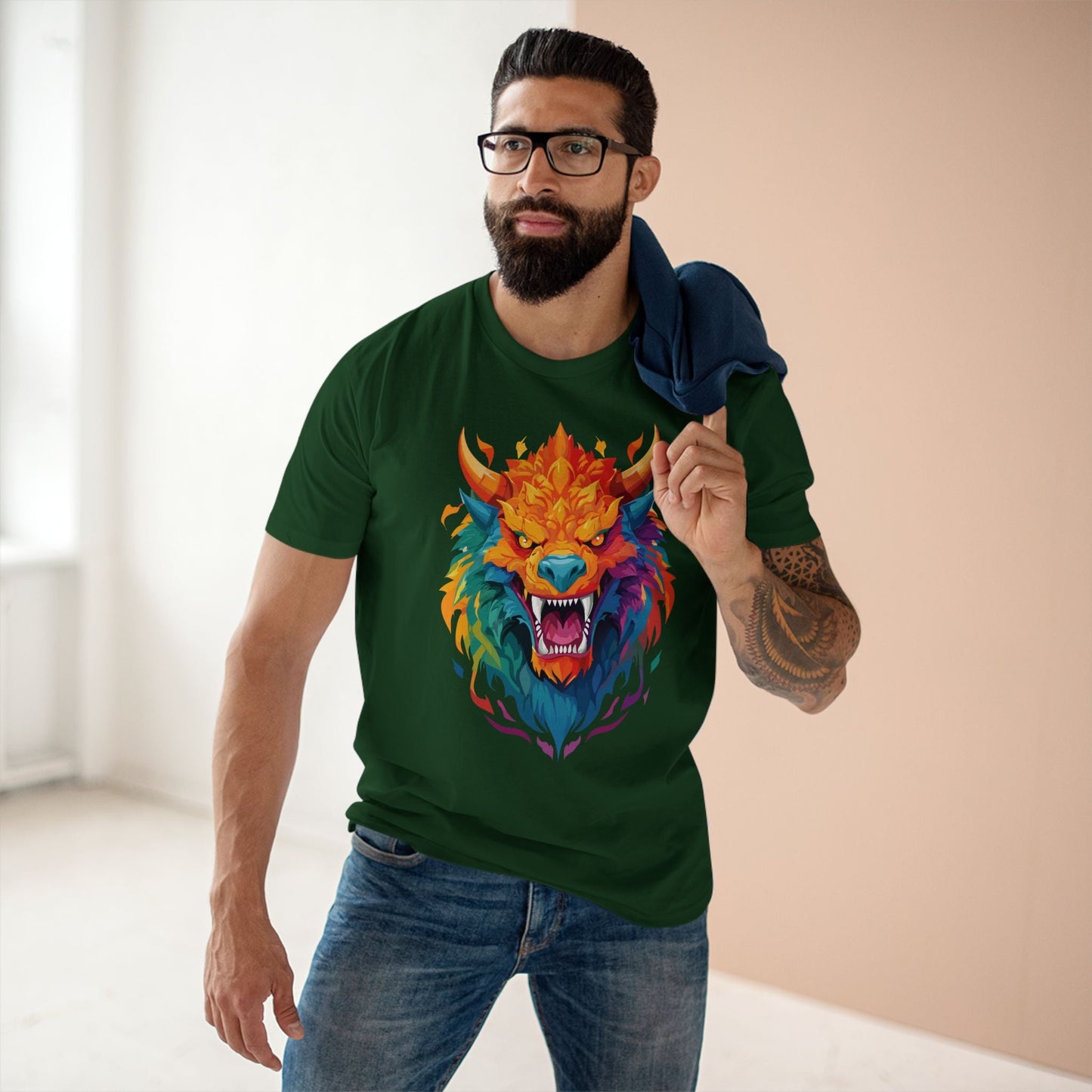 Cartoon Monsters Graphic Unisex 100 Cotton Staple Tee 14