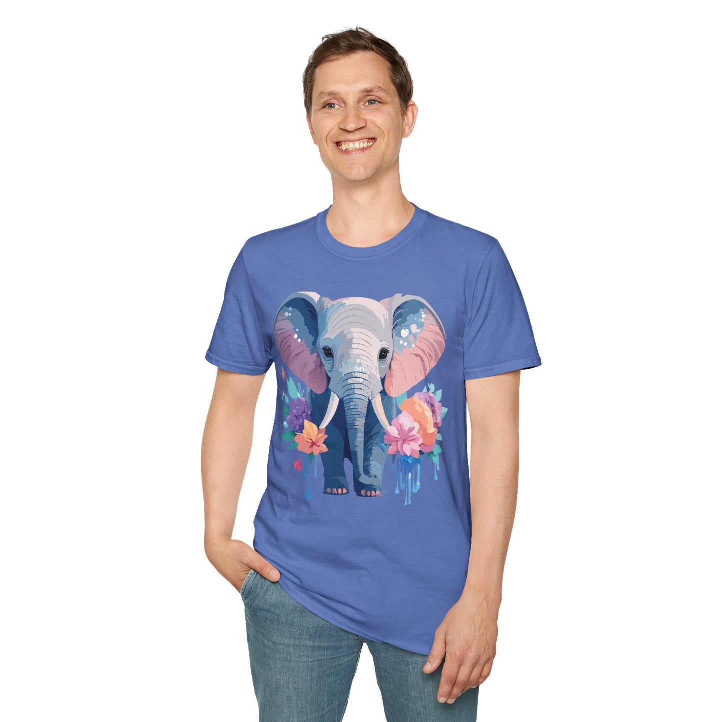 Elephant Graphic T Shirt Unisex Softstyle 64000 Cotton Animals T Shirt For Adults Premium