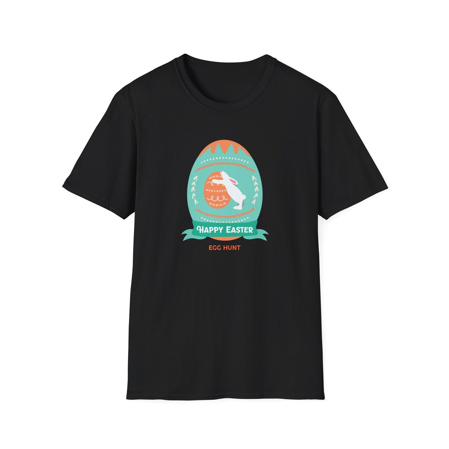Easter Egg T Shirt Unisex Softstyle Tee With Easter Signature Design 100 Percent Ring Spun Cotton