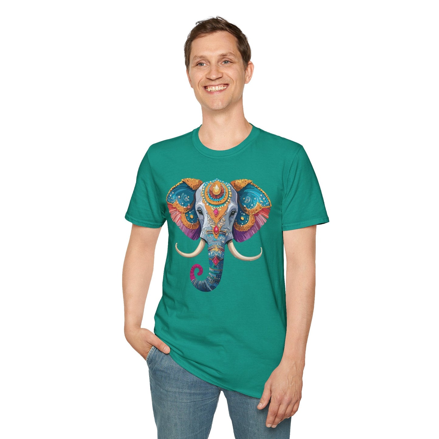 Elephant Shirt Unisex Elephant Tee Softstyle Cotton Gildan 64000 Animal Tee Graphic Elephant Tee