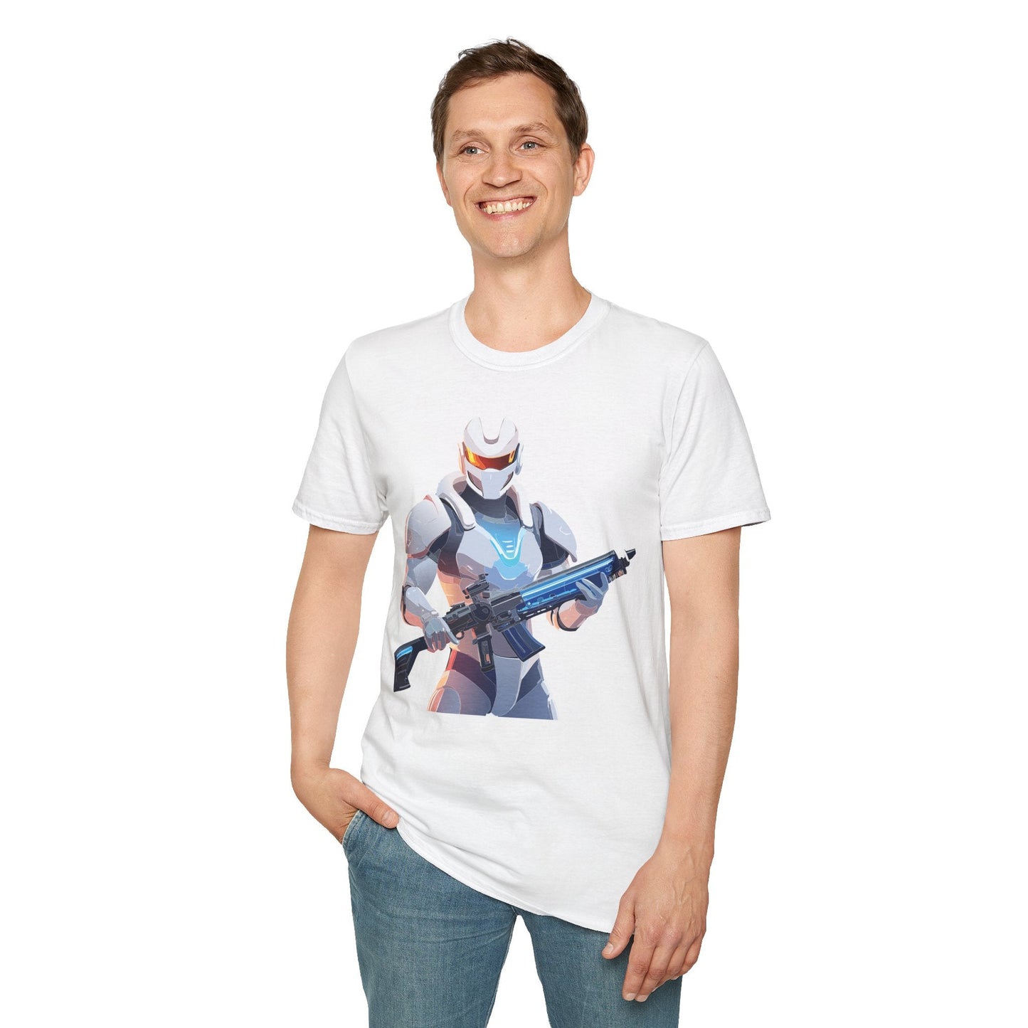 Robocop T Shirt Unisex Gildan Softstyle 64000 100 Percent Ring Spun Cotton Tee With Artwork