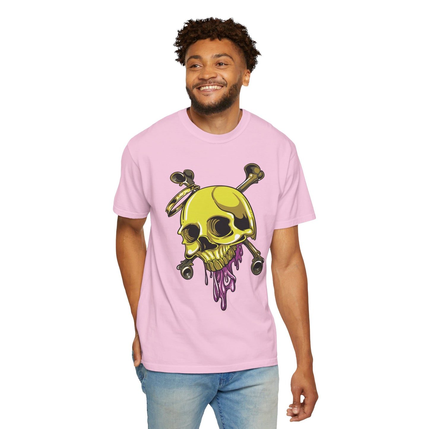 Unisex Cotton Tee Shirt with Skull