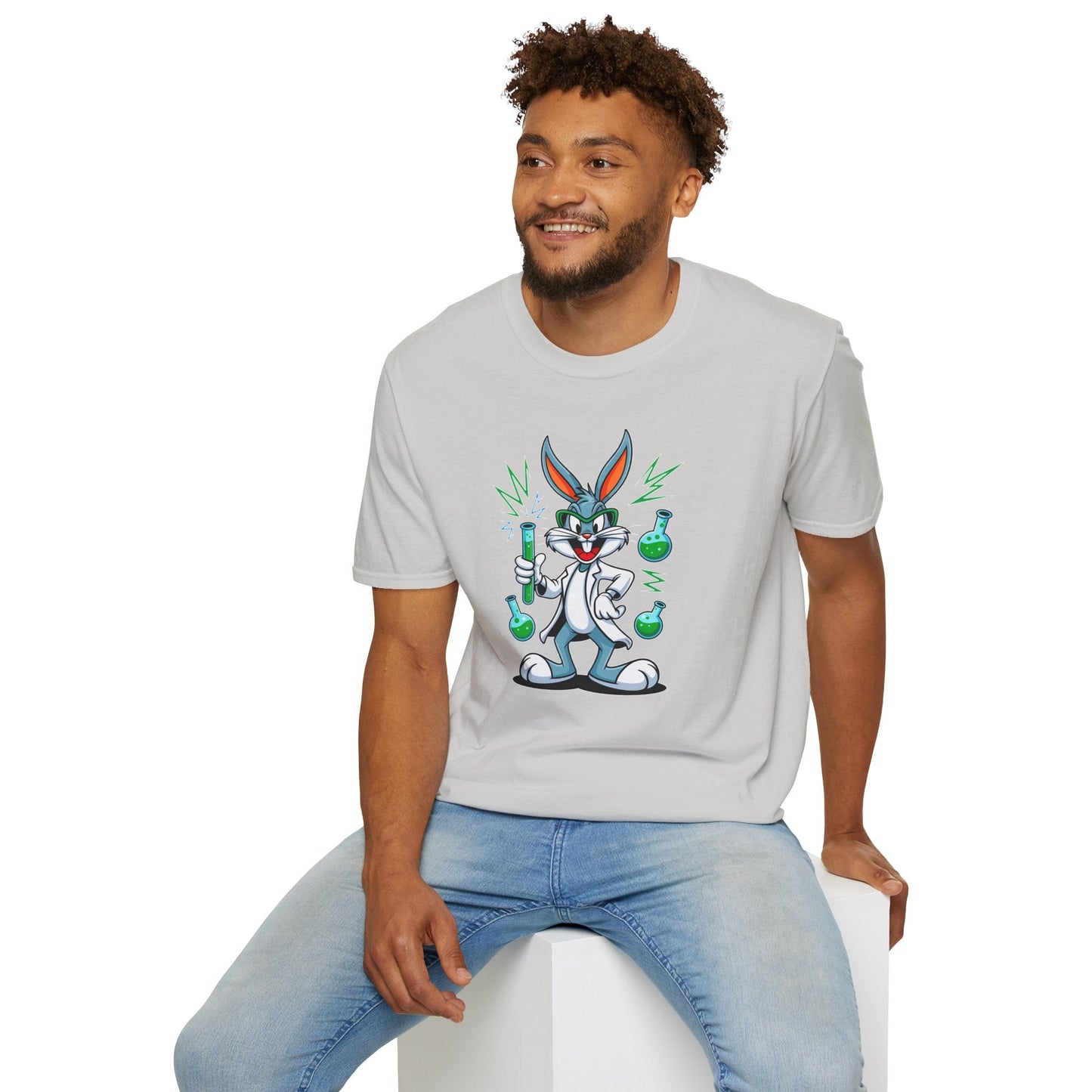 Bugs Bunny T Shirt Unisex Softstyle Cartoon Tee 100 Percent Ring Spun Cotton Graphic Artwork