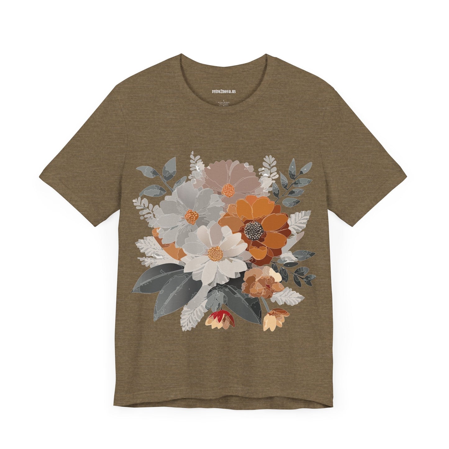 Flowers Shirt Floral Shirt Unisex Tee Lightweight Jersey Short Sleeve Floral Print Free Shipping