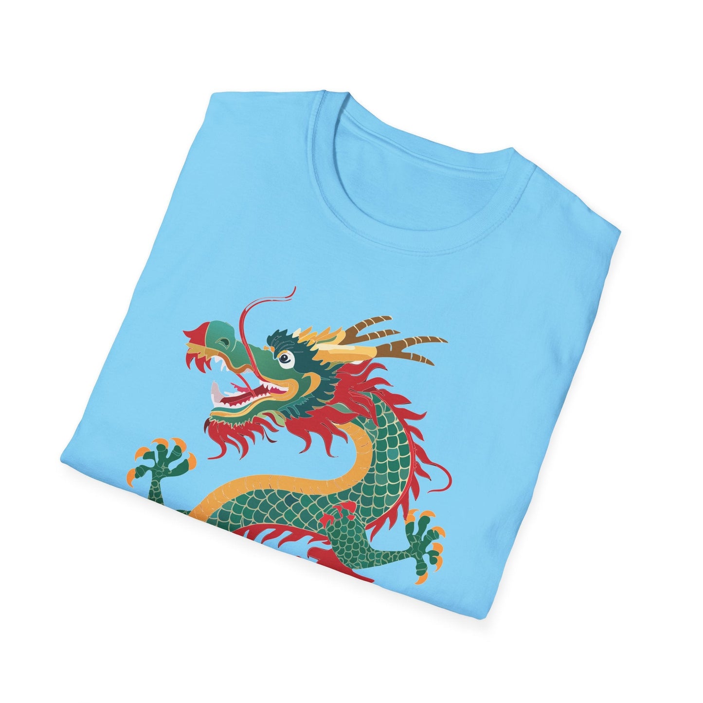 Dragon Graphic Unisex Cotton Softstyle Art Design Tee With Animals 3
