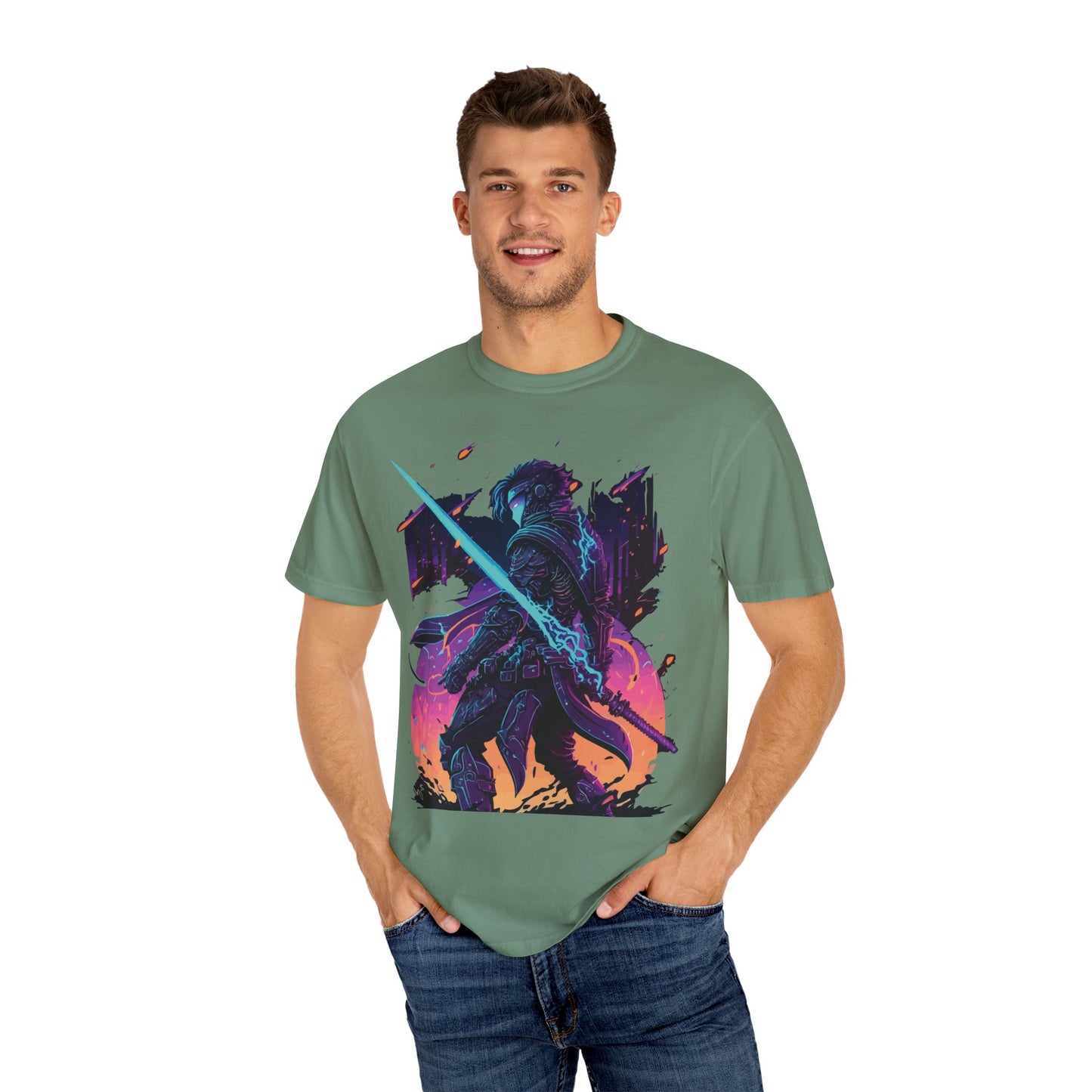 T-shirt unisexe avec chevalier en armure