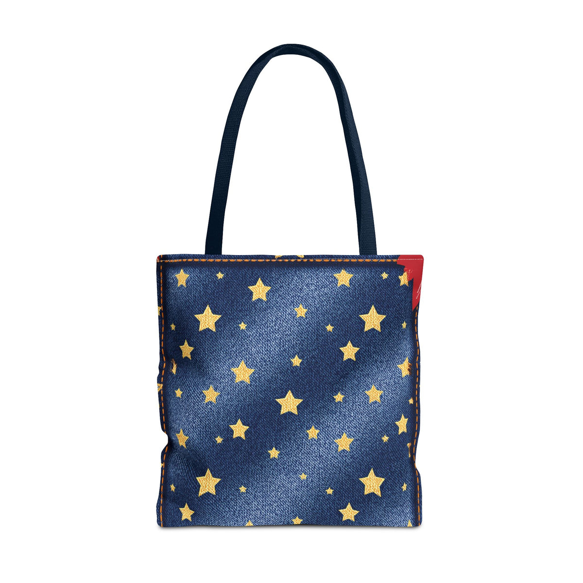 Denim Fabric Imitation Print Unisex Canvas Bag Poly Spun 3 Sizes Tote Bag 181-6