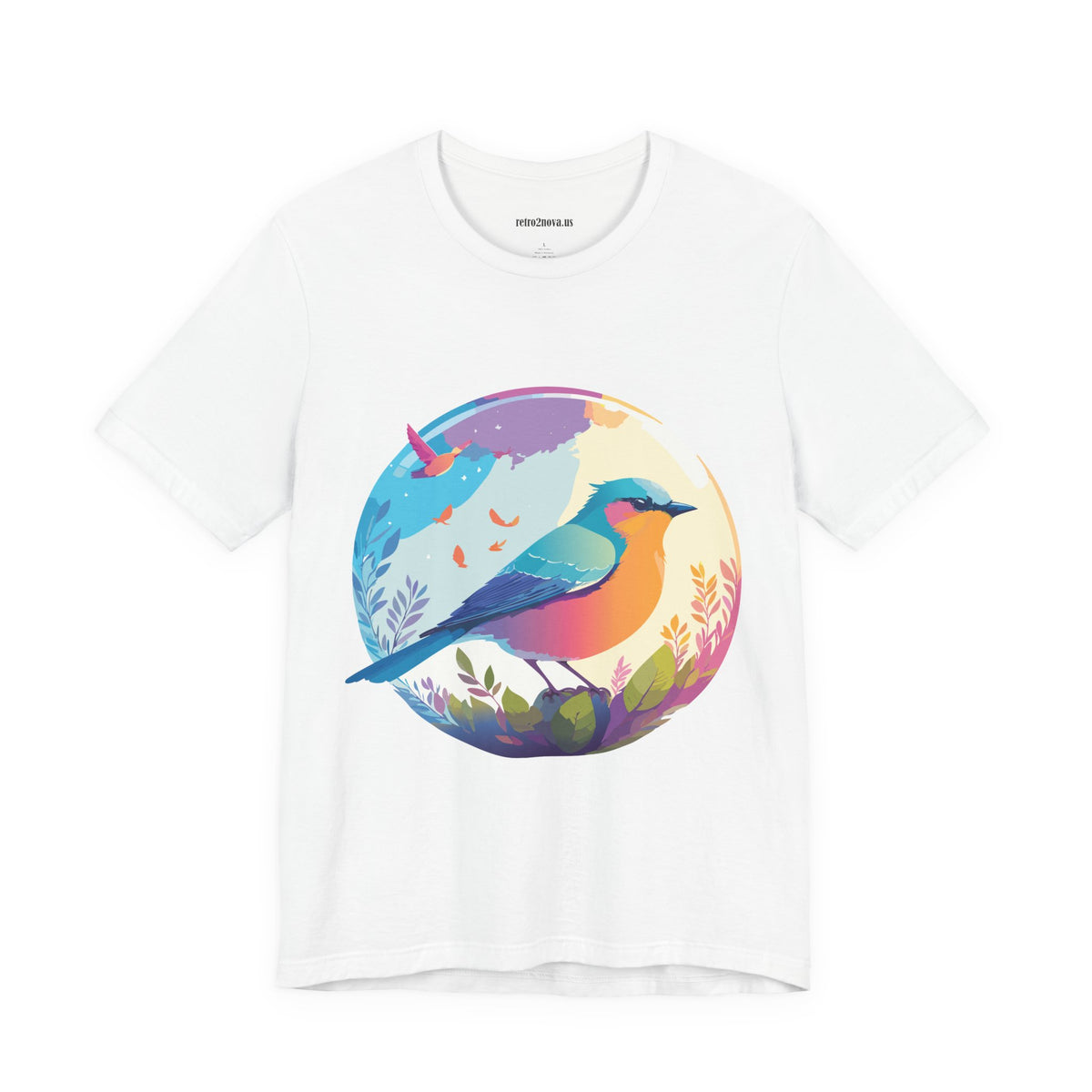 Bird Graphic Unisex Cotton Bella+Canvas Tee with Animal Design ab2