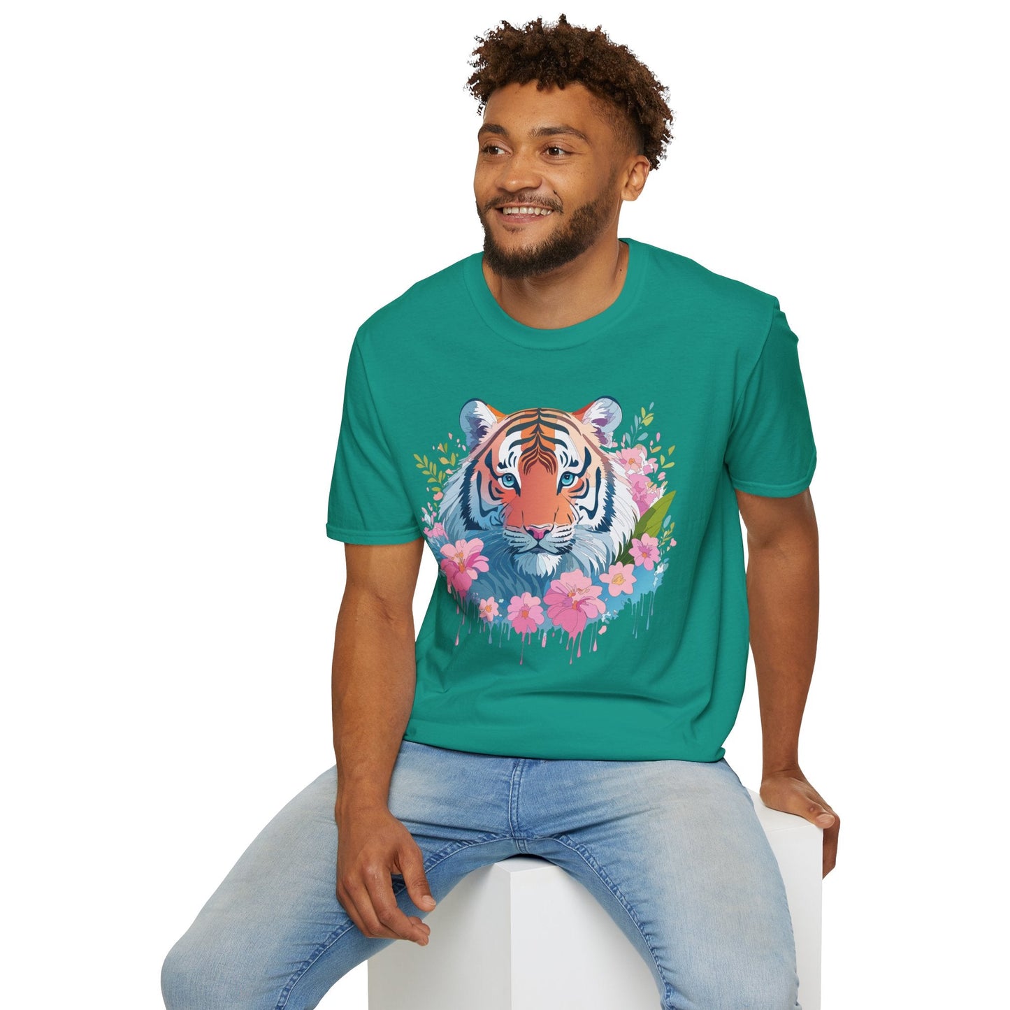 Unisex Tiger Shirt Gildan Softstyle 64000 Cotton Tee Everyday Comfort