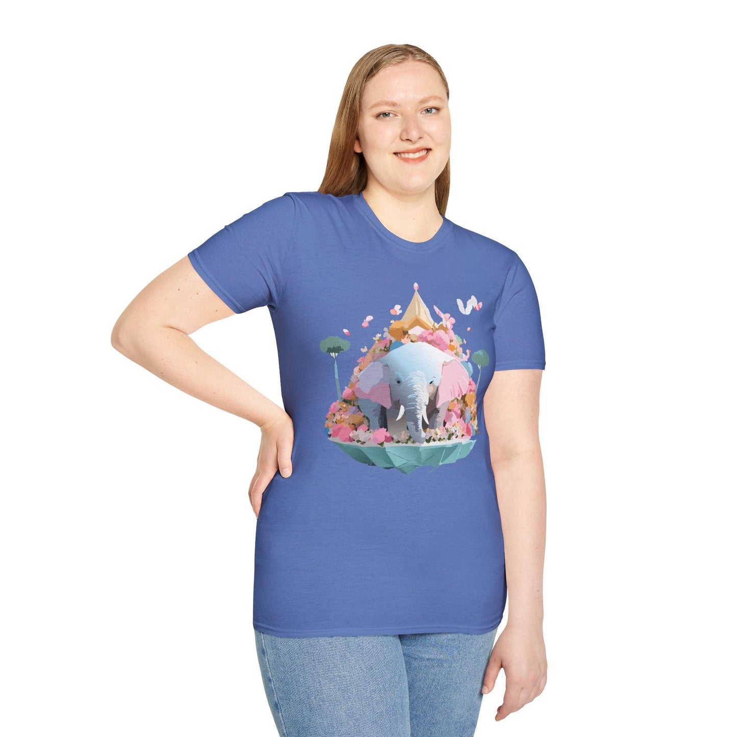 Elephant Graphic T Shirt For Animals Unisex Gildan Softstyle 64000 Cotton Tee Apparel