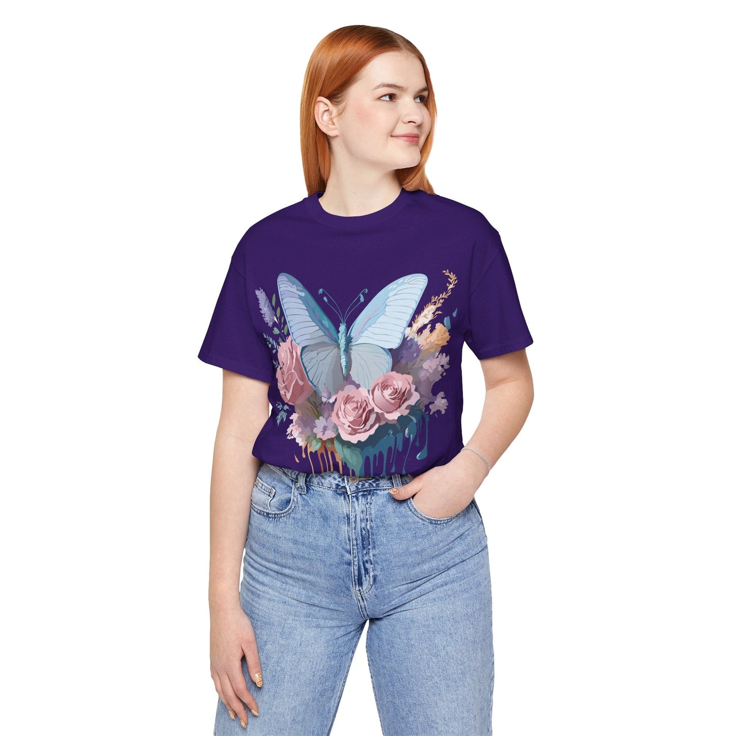 Butterfly Graphic Tee Unisex Jersey Short Sleeve Adelpha Vintage Art Design