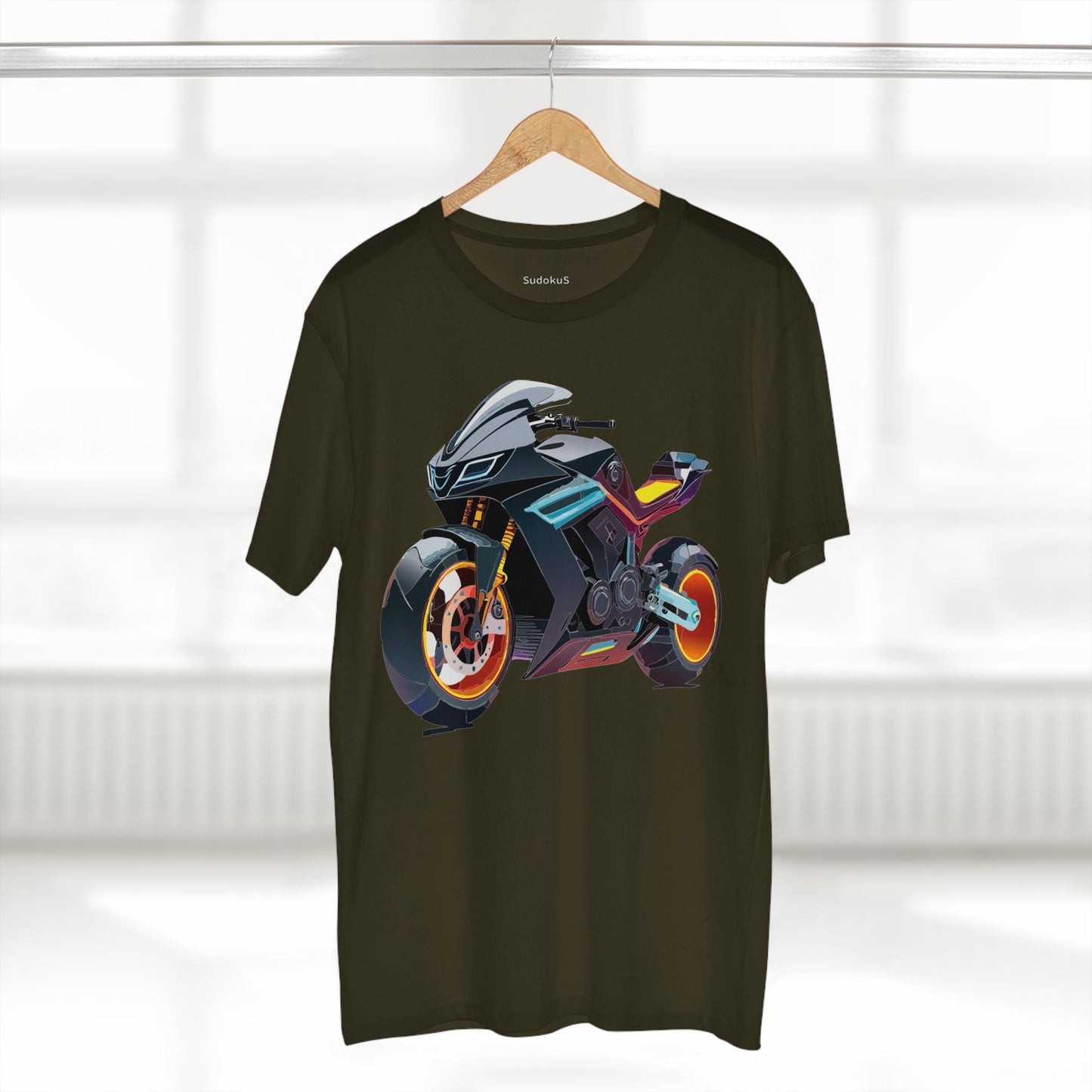 Moto Bike Graphic Unisex 100 Cotton Staple Tee 34