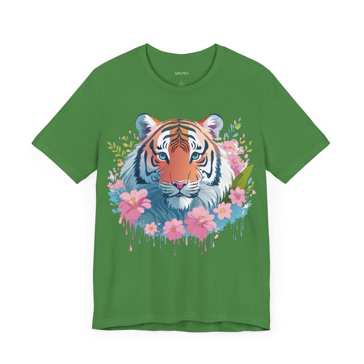 Tiger Graphic Tee Unisex Short Sleeve Jersey From Adelpha Vintage Inspired Artwork