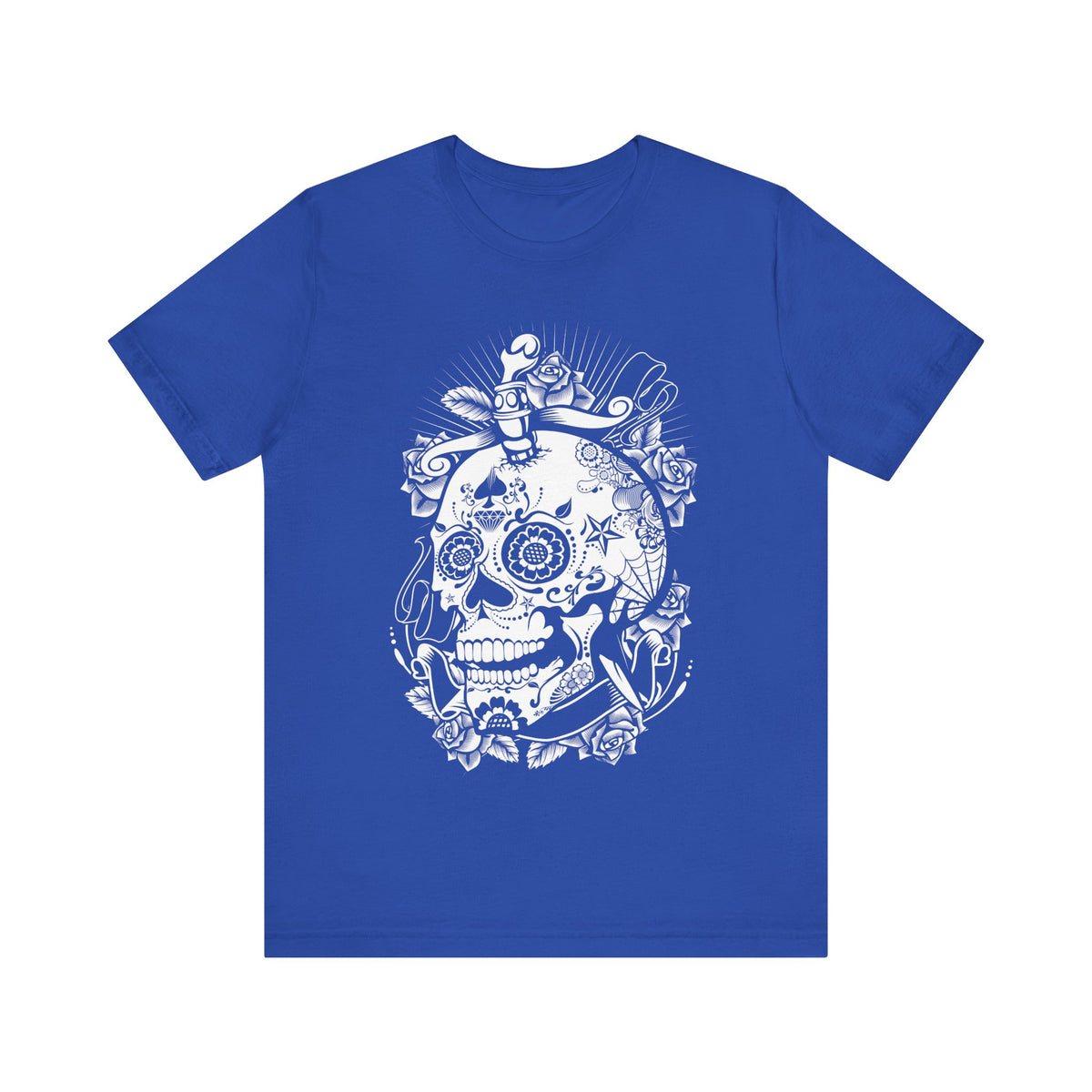 Skull Graphic Unisex Cotton Bella+Canvas Tee with Art Design