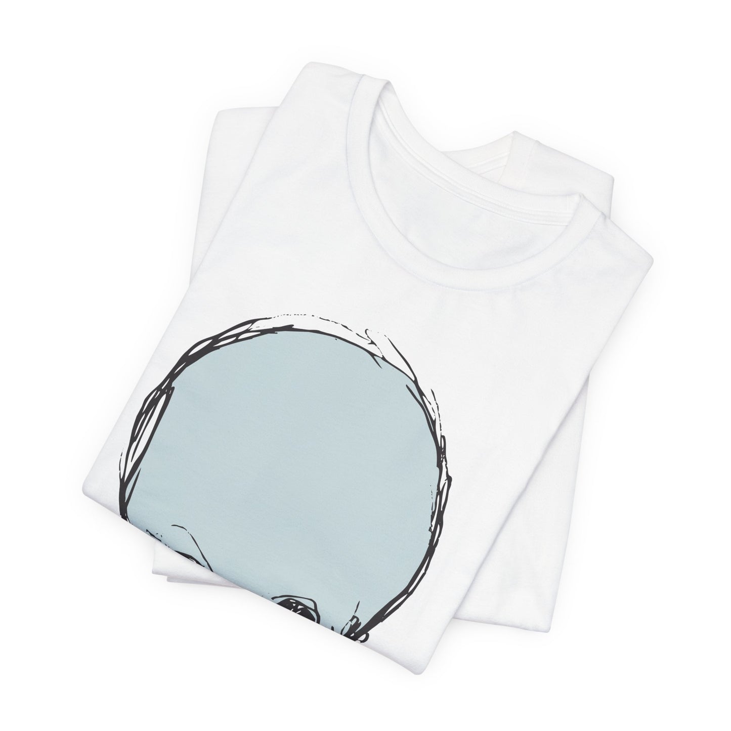 Lt Blue Skull Graphic Design Tee, Skull Shirt, Vintage Tees, Art Design T-Shirt, Vintage Graphic Tee, Art Shirts with Skulls