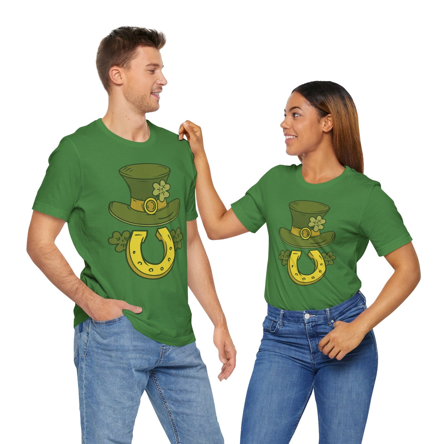 Unisex Cotton Tee Shirt with Lucky Prints