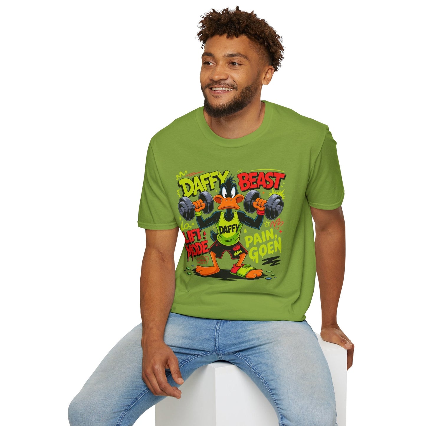 Cartoon T Shirt Funny Animals Print Unisex Animation Tee Gildan Softstyle 64000