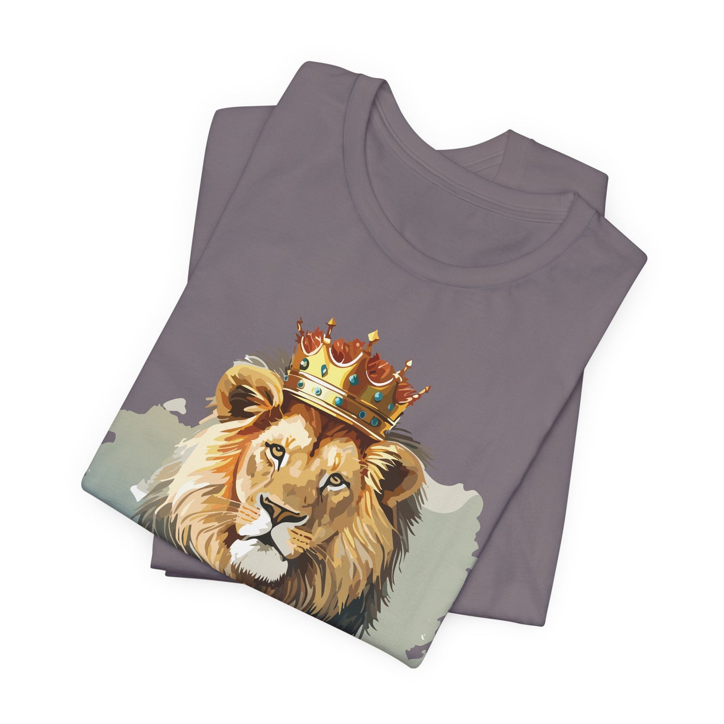 Majestic Lion Crown T-shirt, Animal Shirt, Lion Tee, Unisex Top, Birthday Gift, Shirt with Animal design