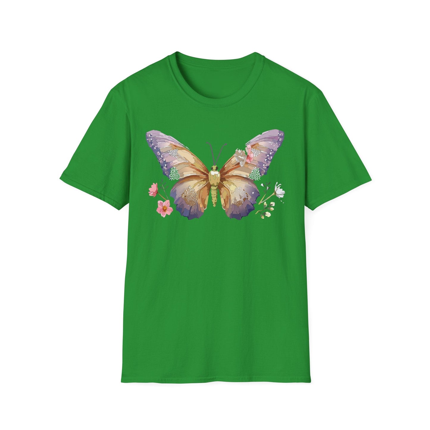 Monarch Butterfly Shirt Unisex Short Sleeve Tee Gildan Softstyle 64000 100 Percent Ring Spun Cotton