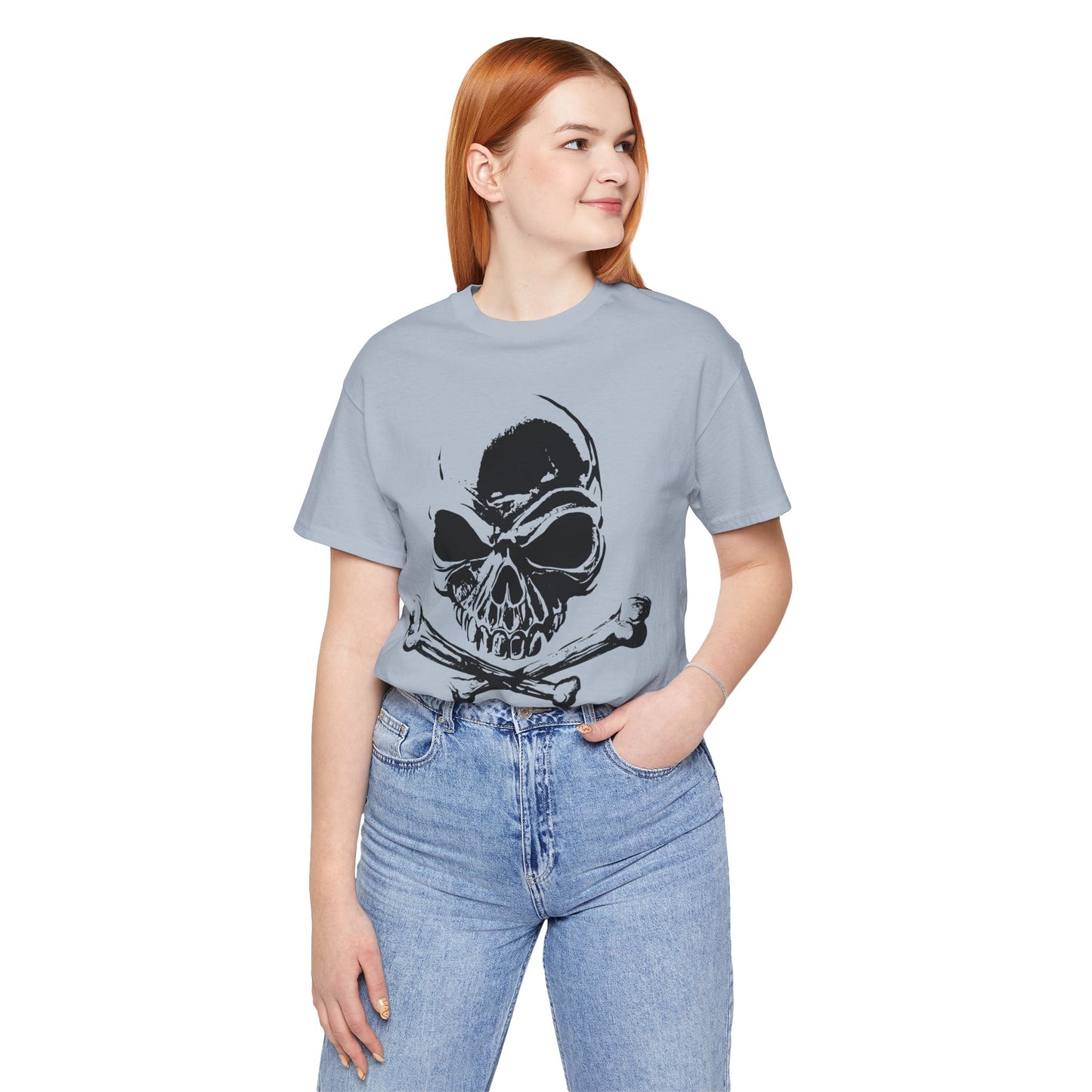 Black Skull Graphic Design Tee, Skull Shirt, Vintage Tees, Art Design T-Shirt, Vintage Graphic Tee, Art Shirts with Skulls