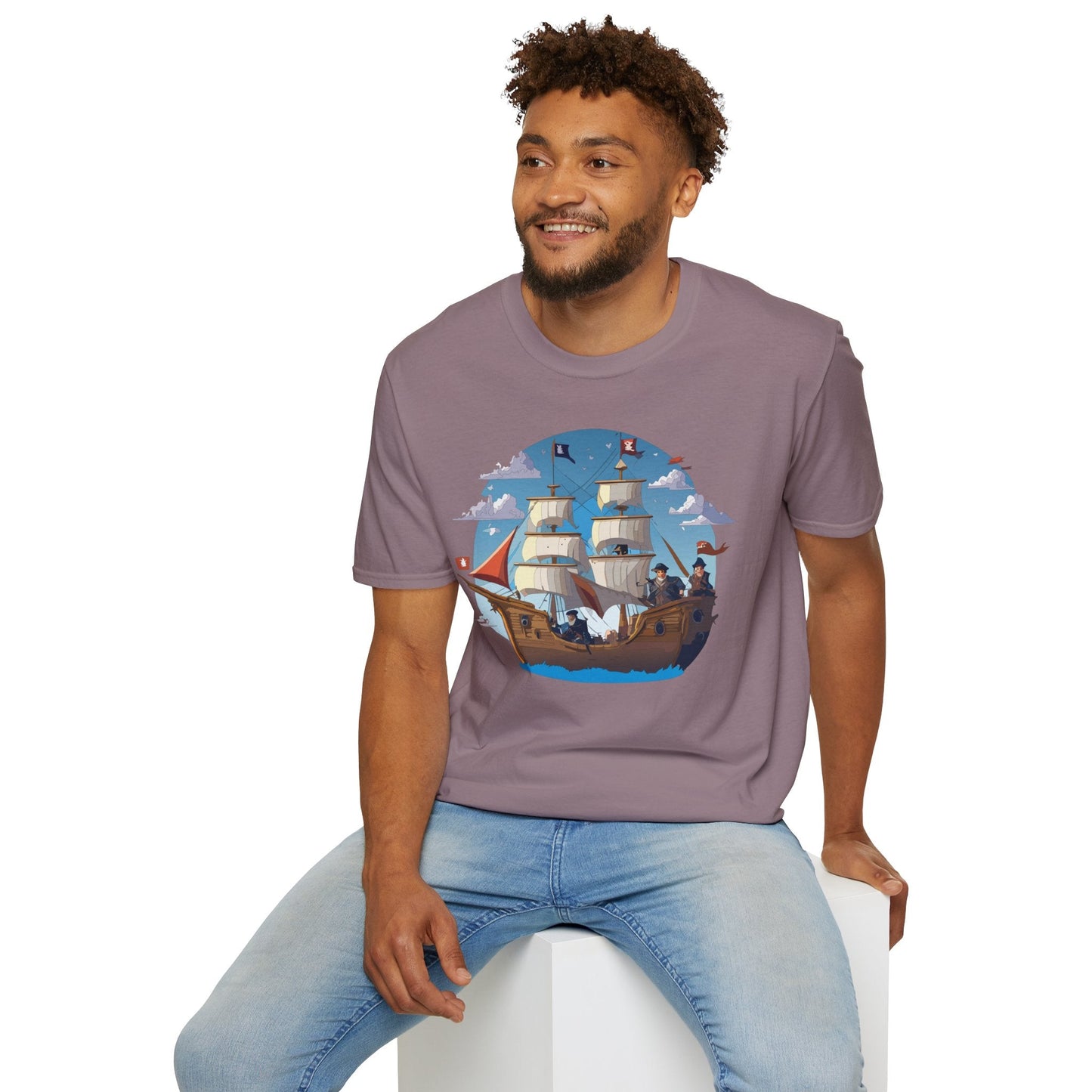 Ship T Shirts Frigate Vessel Tee Unisex Gildan Softstyle 64000 100 Percent Cotton