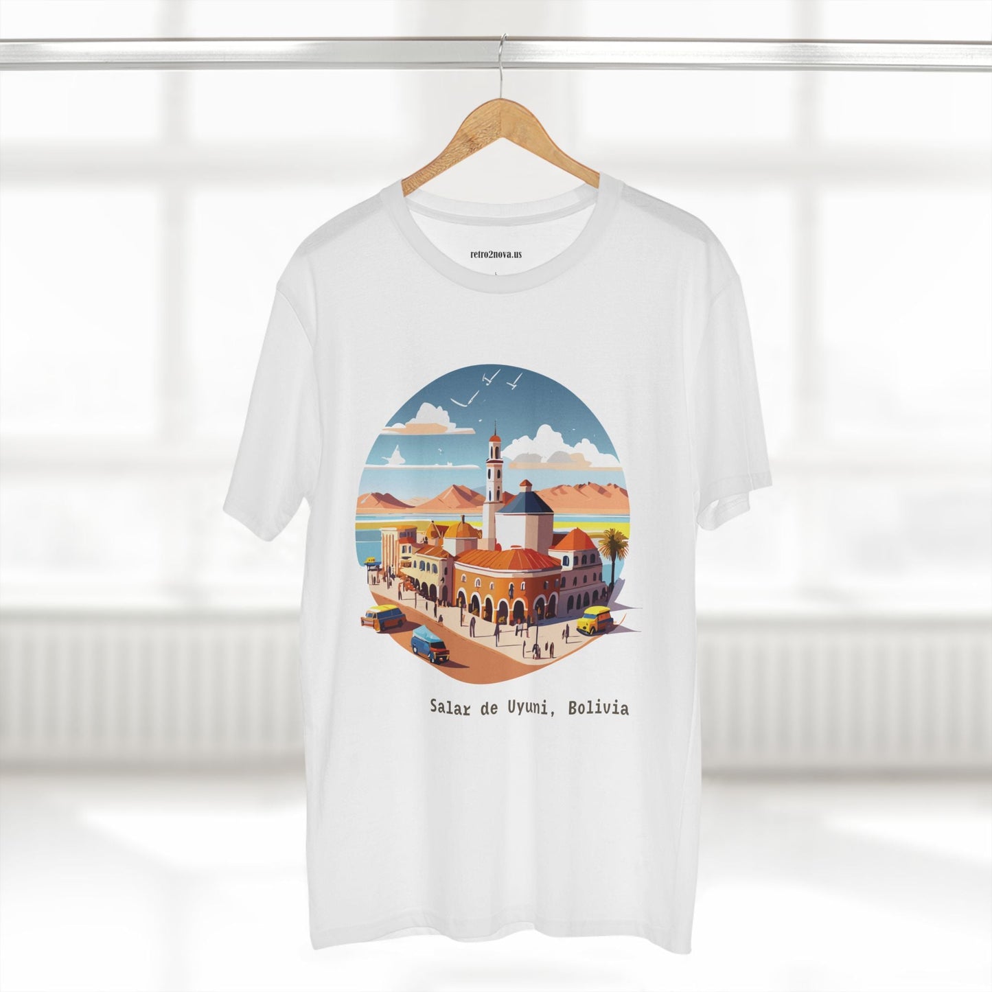 Bolivia Travel Shirt Unisex Premium Cotton Staple Tee With Original Retro2Nova Art Design