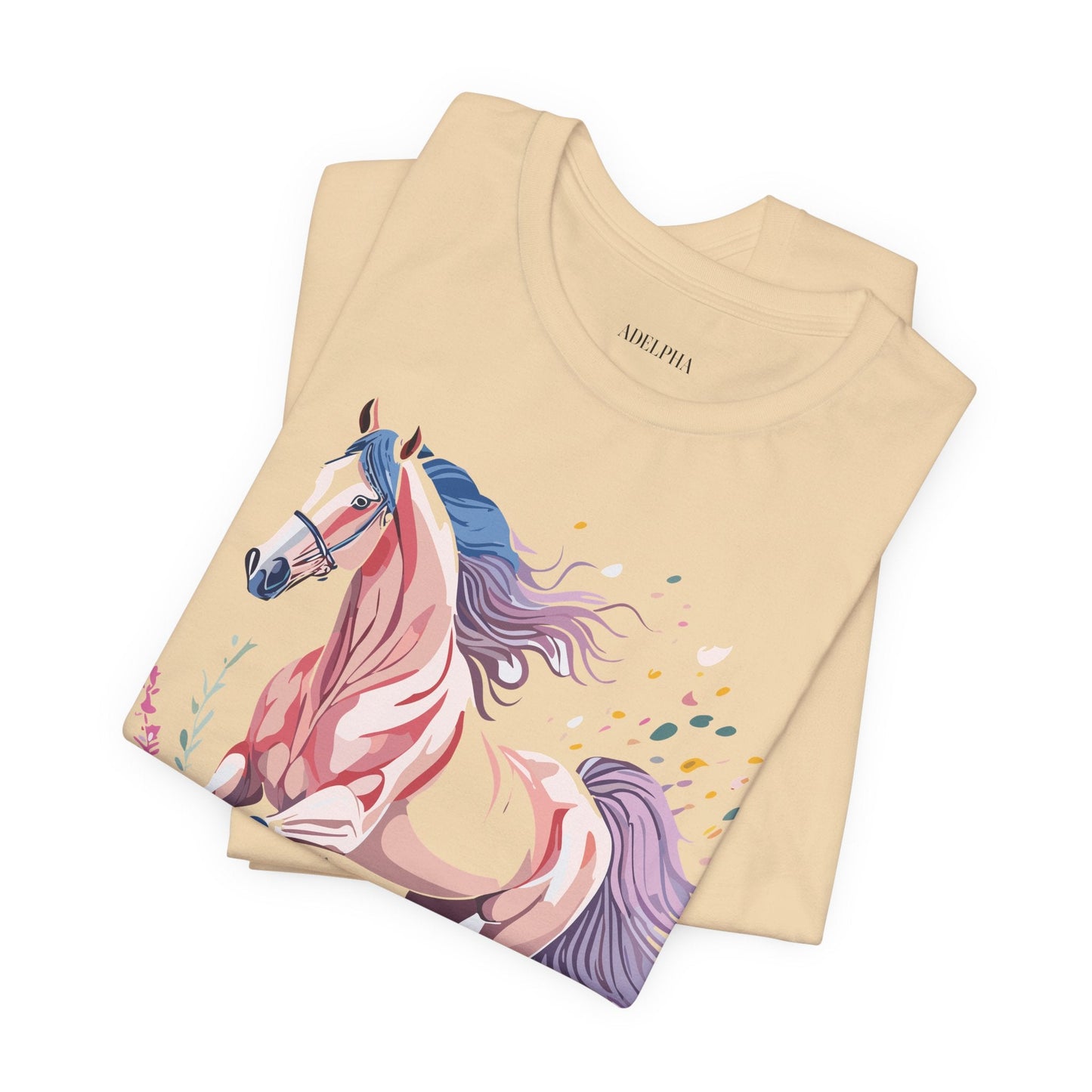 Horse Graphic Unisex 100 Cotton Vintage Animal Art T-Shirt 7