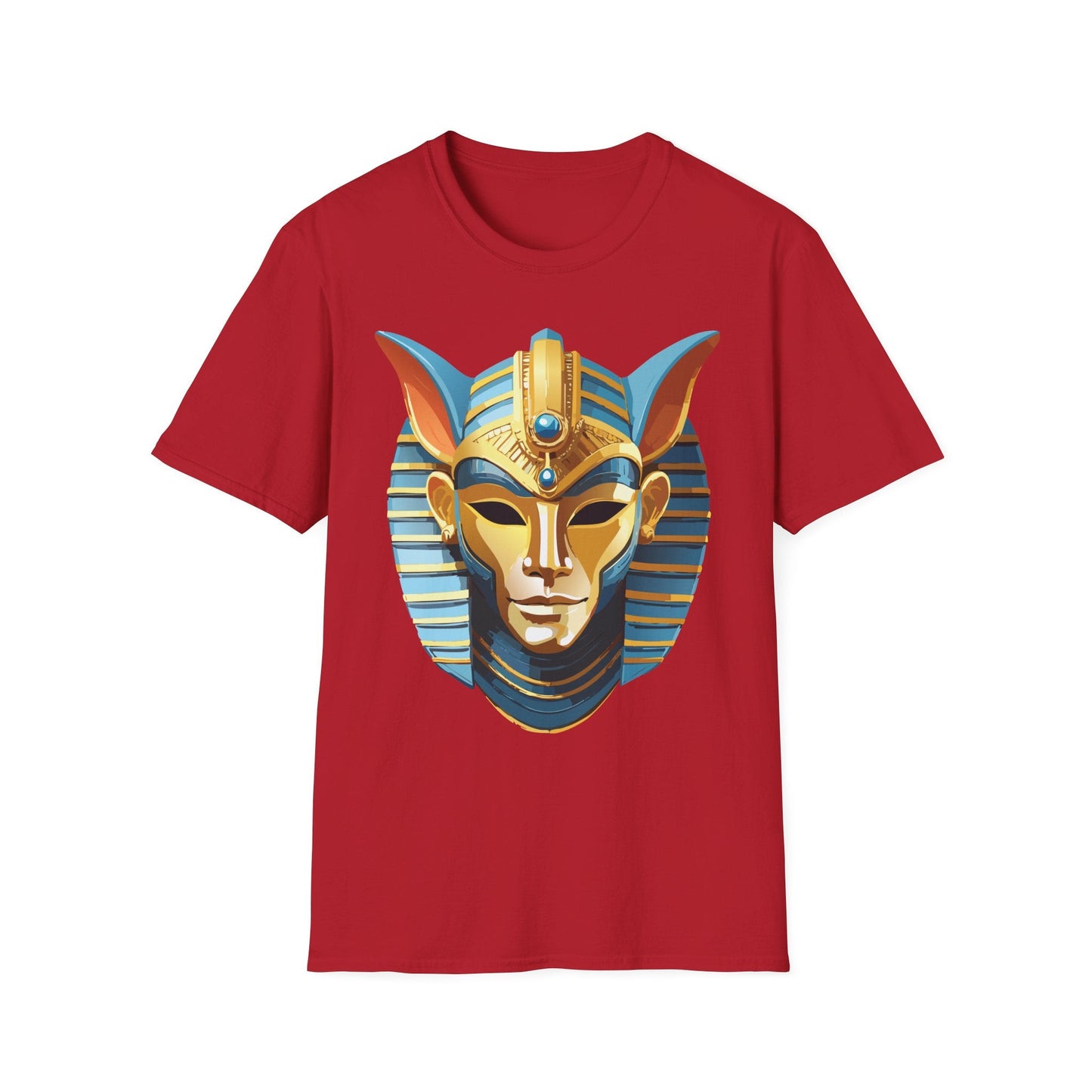 Mask Tee Shirt Unisex Softstyle Cotton Tee With Masquerade Art Design Gildan Softstyle